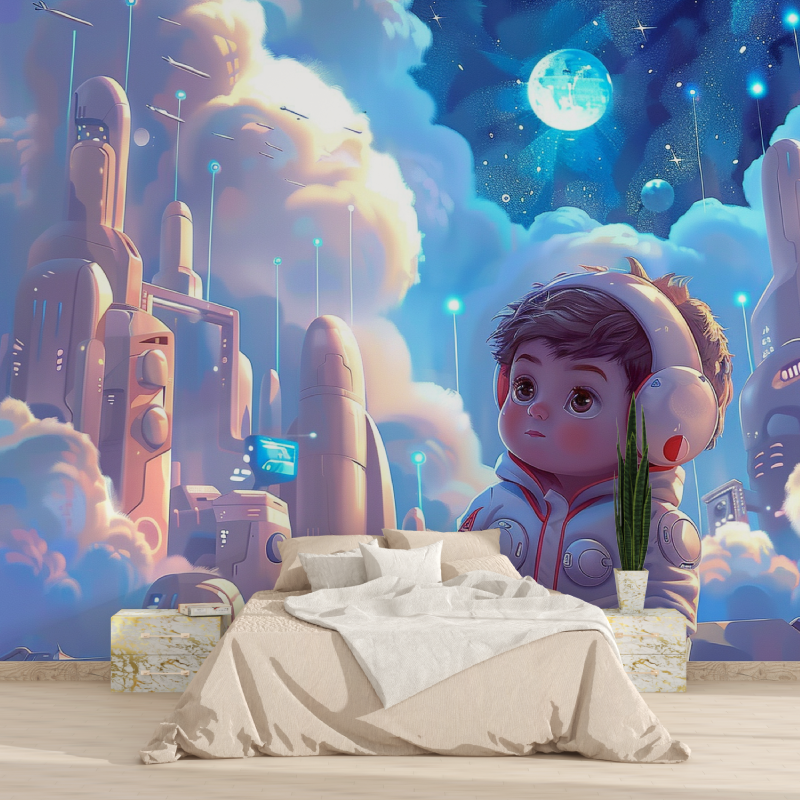 Papier peint chambre ado petit astronaute 1815