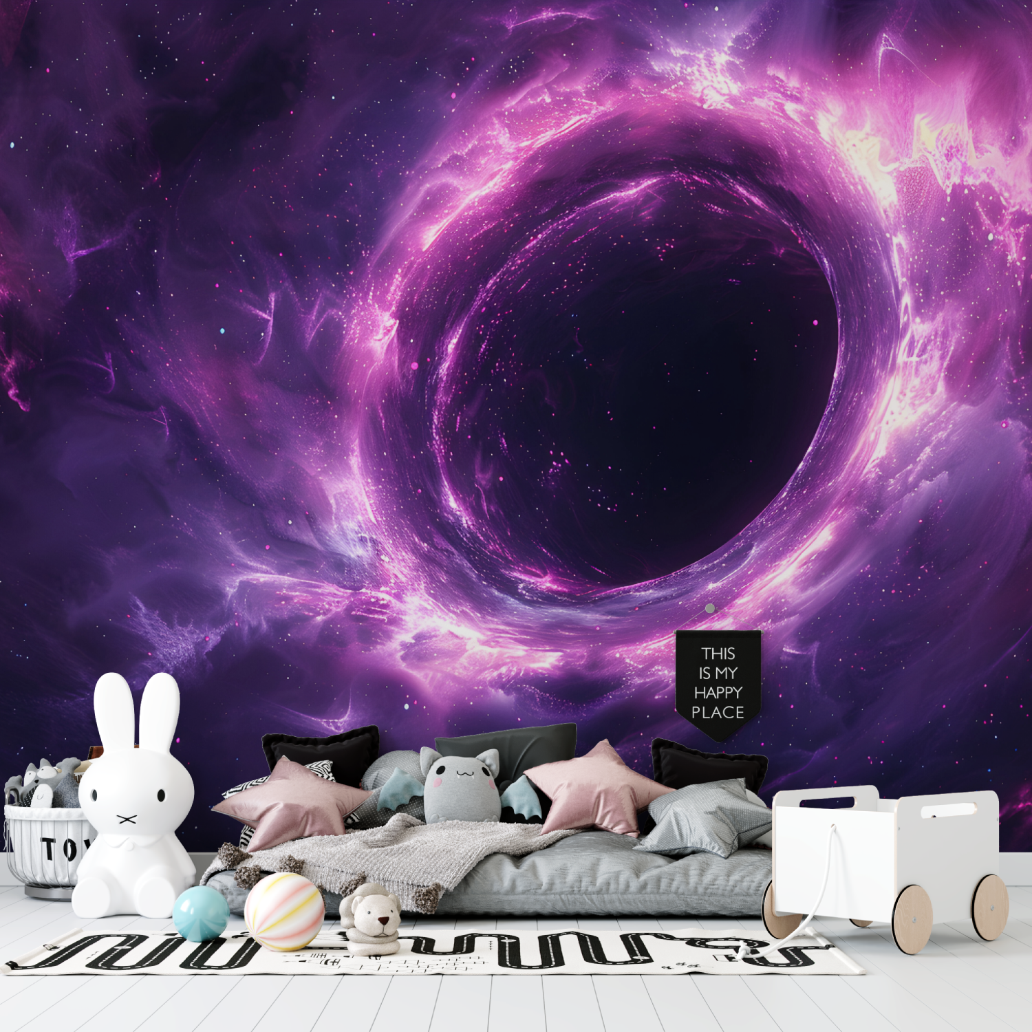 Lila Schwarzes Loch Tapete | Wandtapete