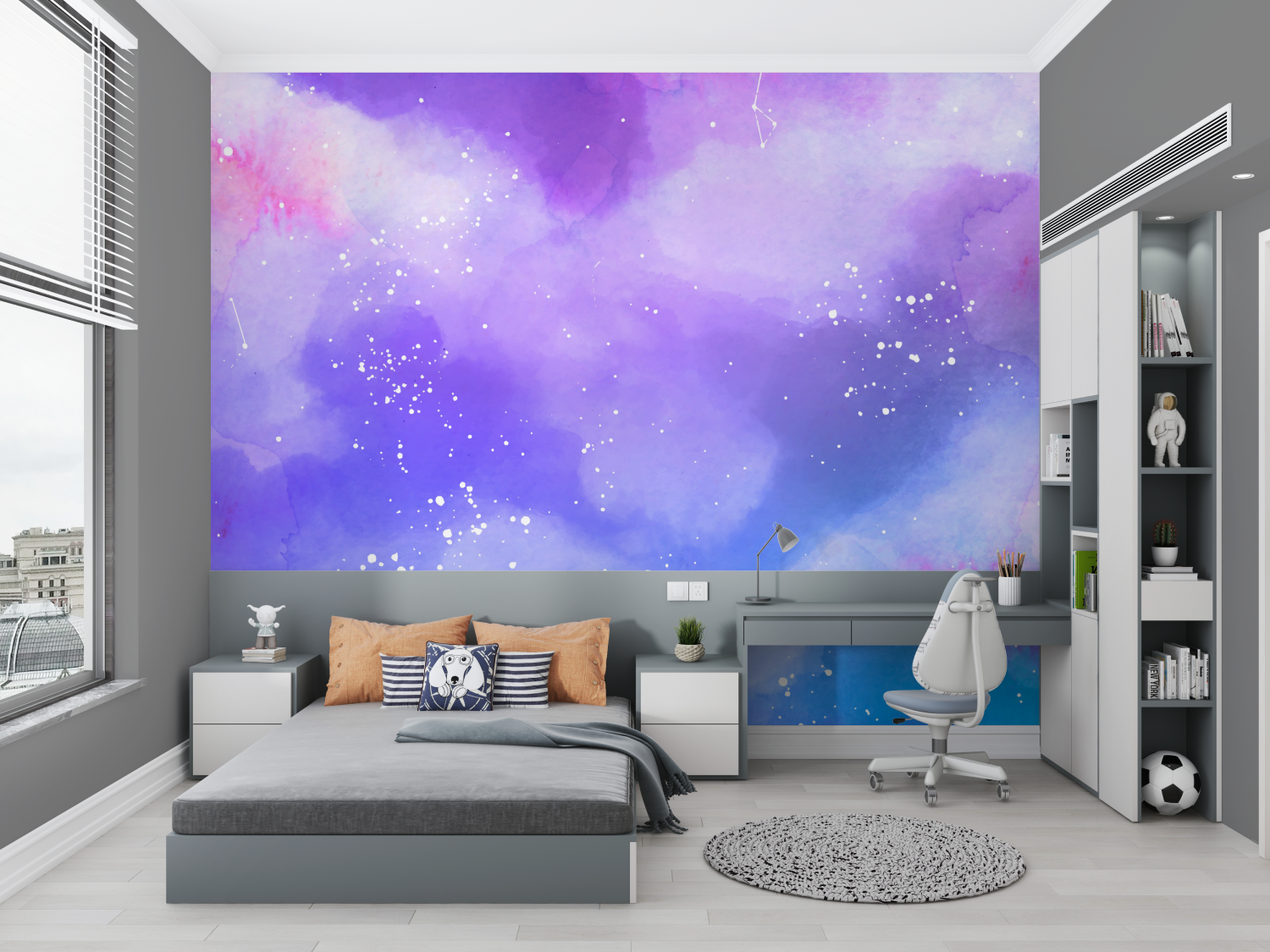 Teen Girl Starry Space Wallpaper | Murals Wallpaper
