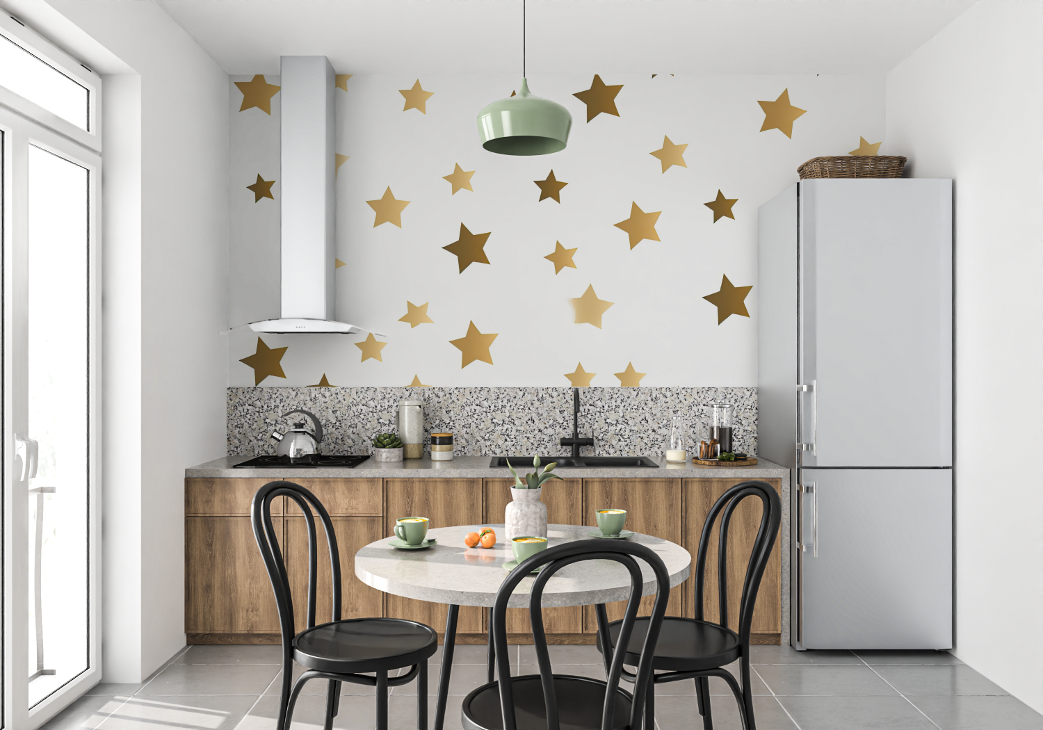 Golden Star Wallpaper | Murals Wallpaper