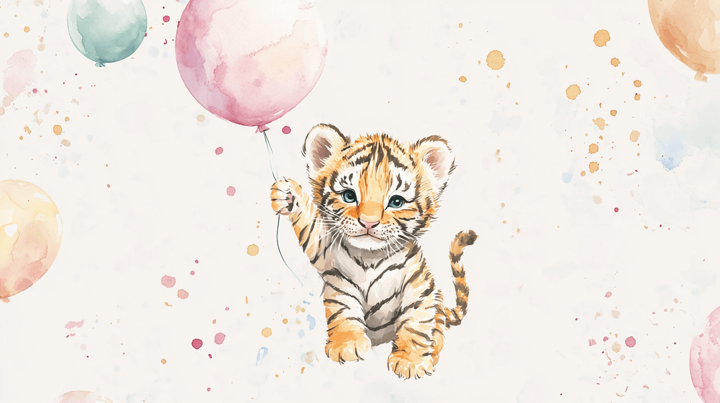 Tiger Balloon Wallpaper | Murals Wallpaper