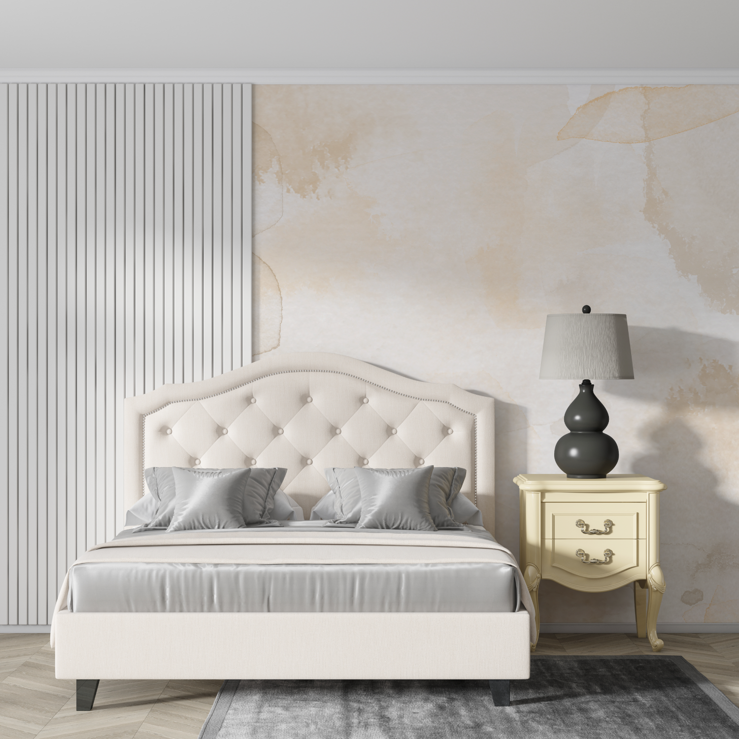 Delicate Beige Watercolor Wallpaper | Murals Wallpaper