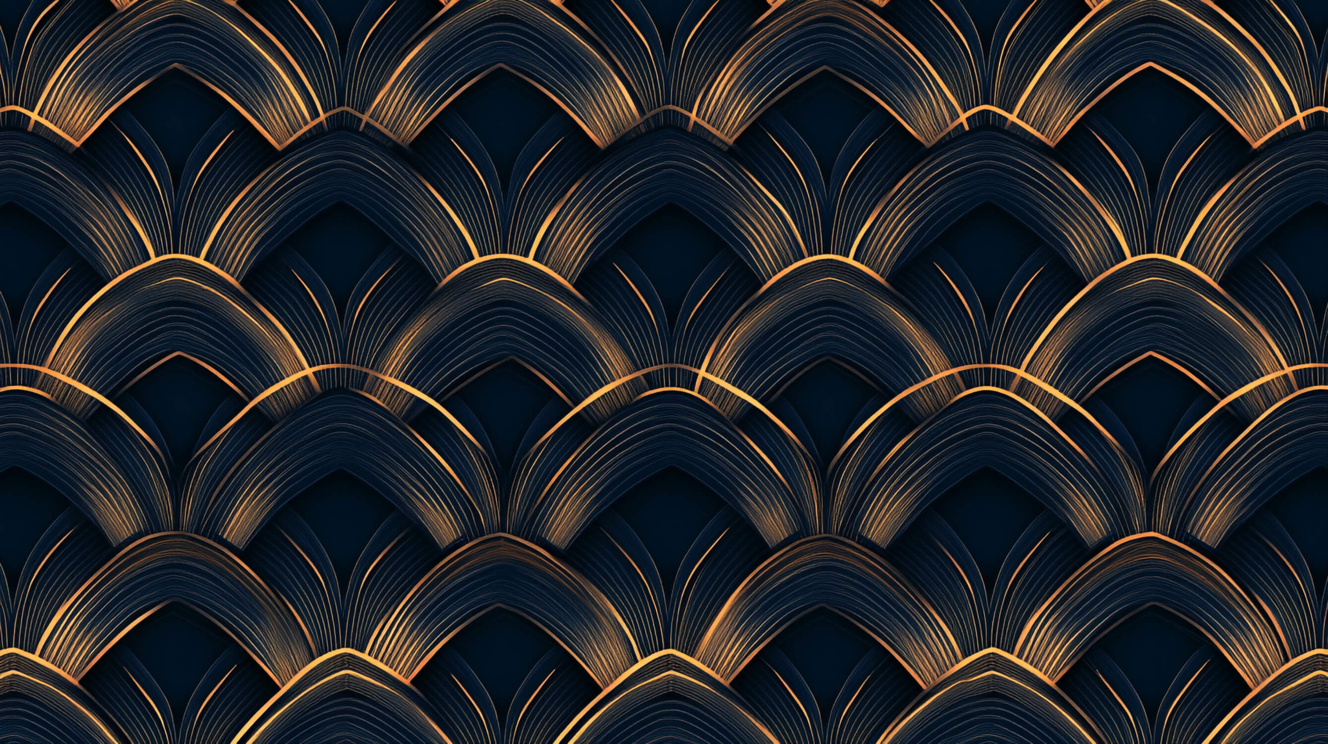 Art Deco Black and Gold Relief Wallpaper | Murals Wallpaper