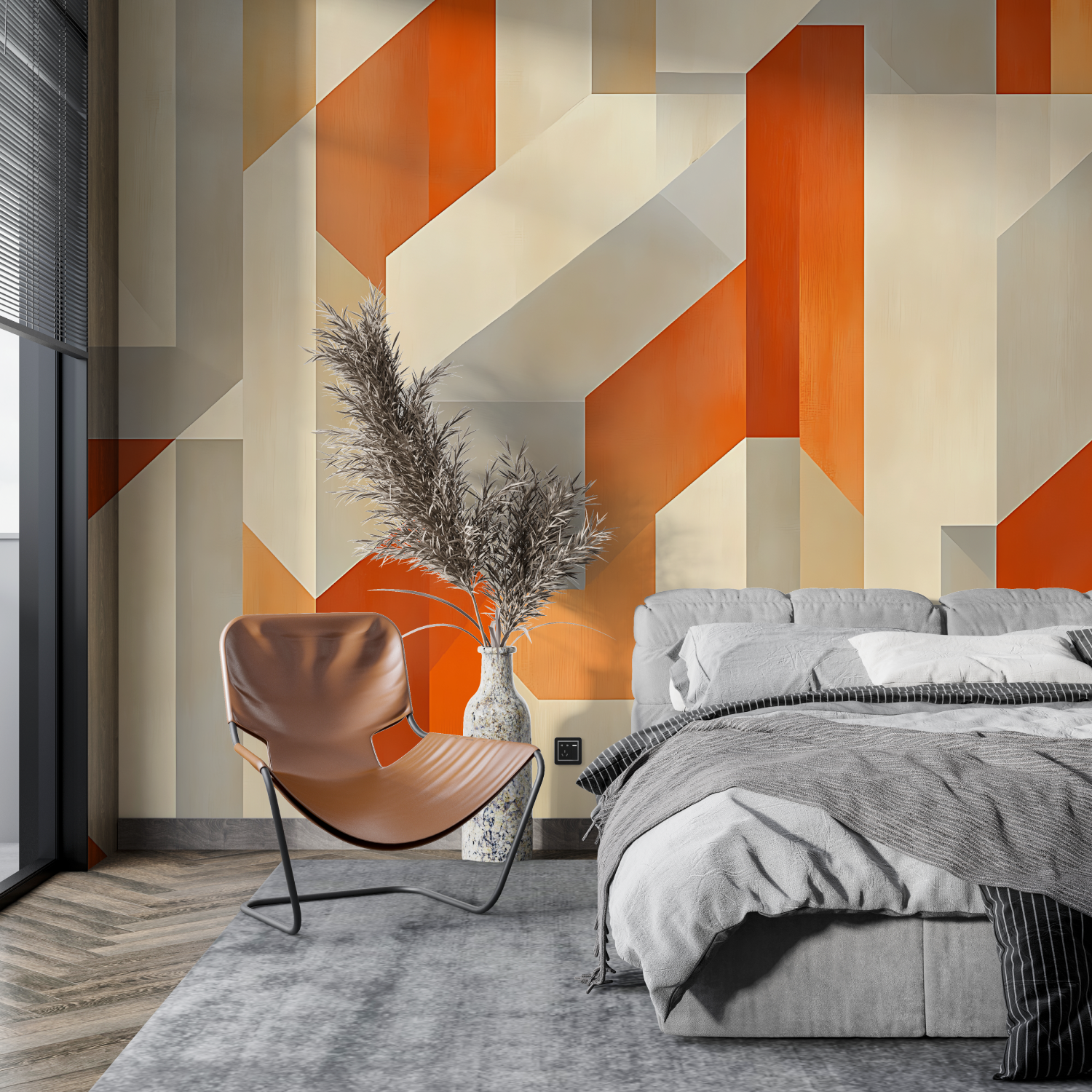 Vintage Orange Wallpaper | Murals Wallpaper