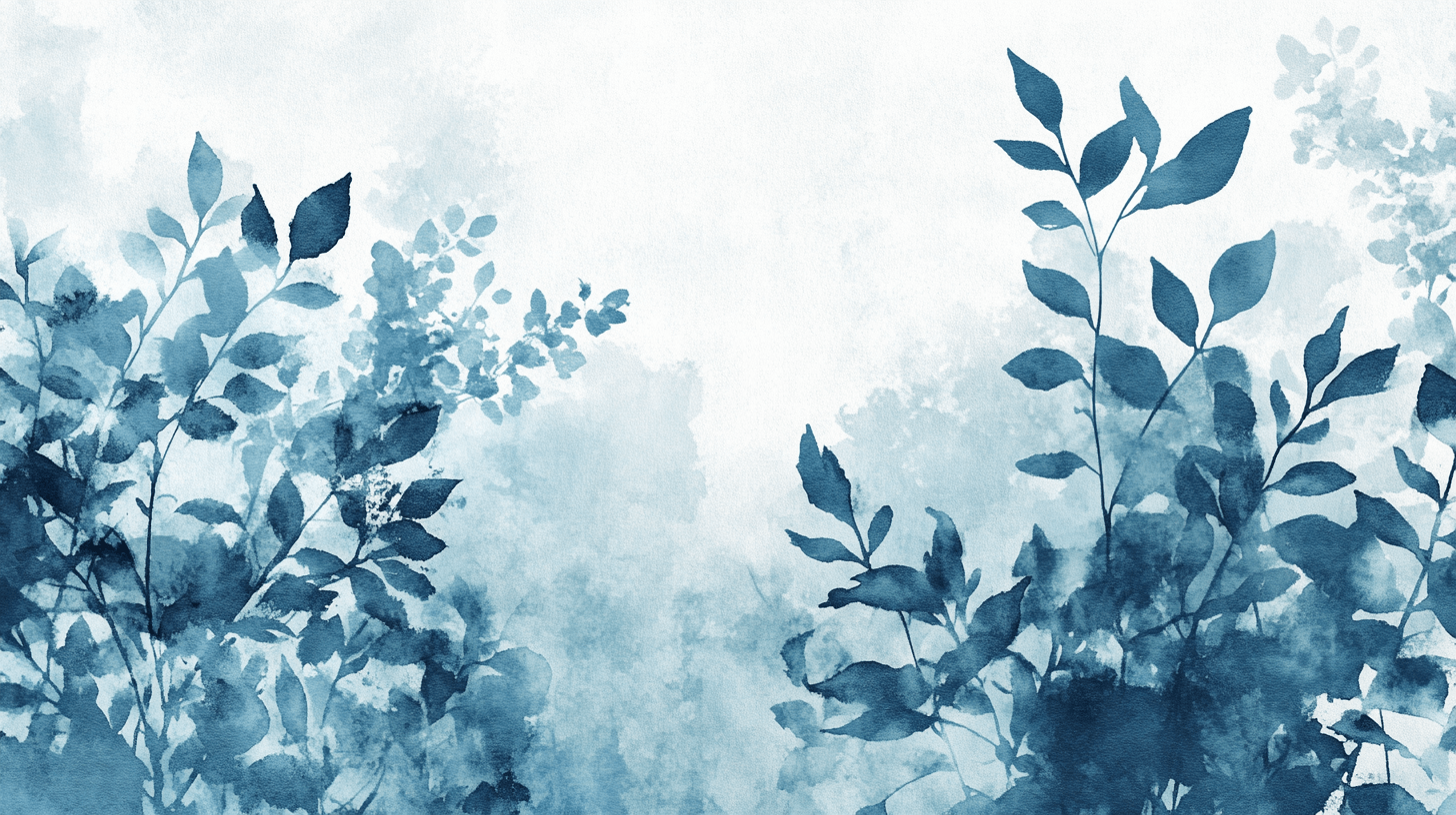 Watercolor Wallpaper with Blurry and Natural Plants | Murals Wallpaper