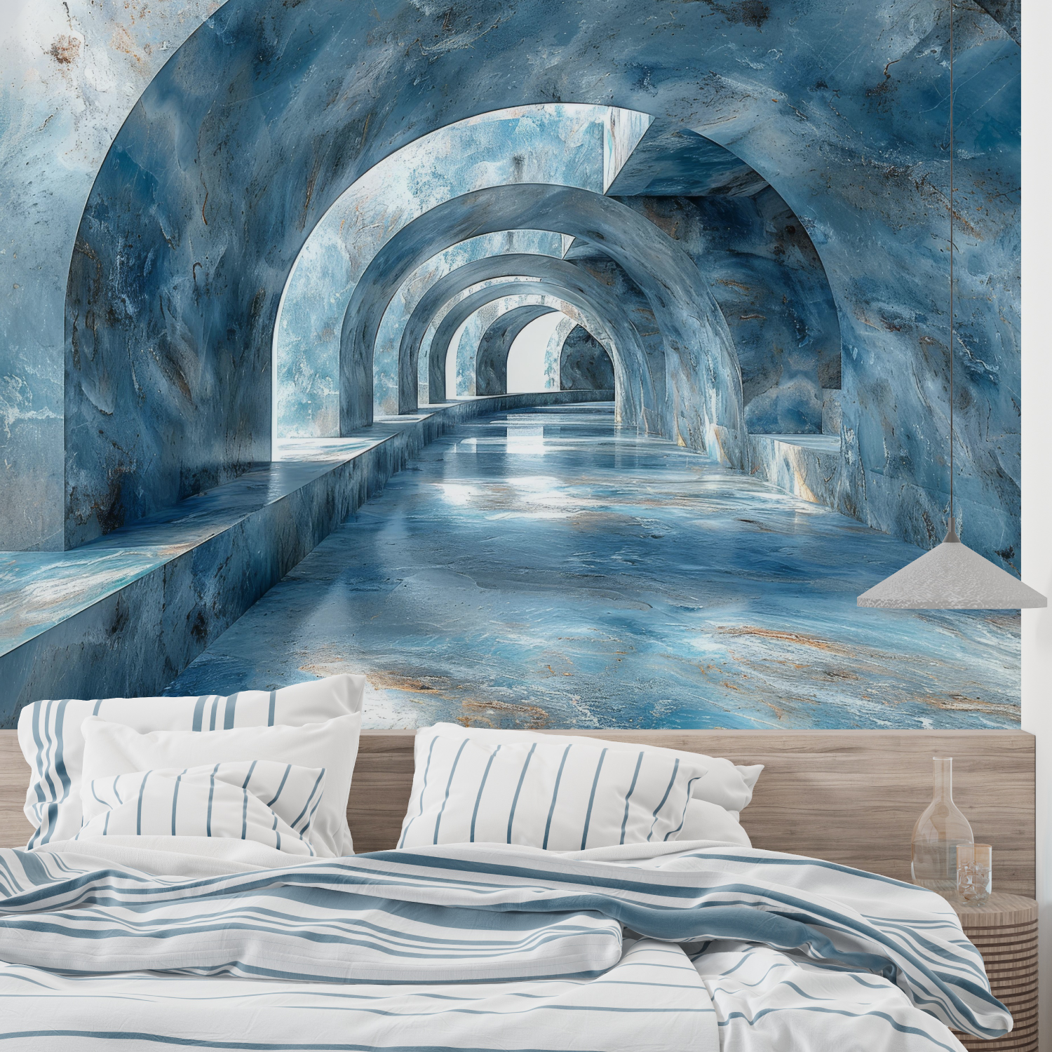 Blue 3D Wallpaper | Murals Wallpaper