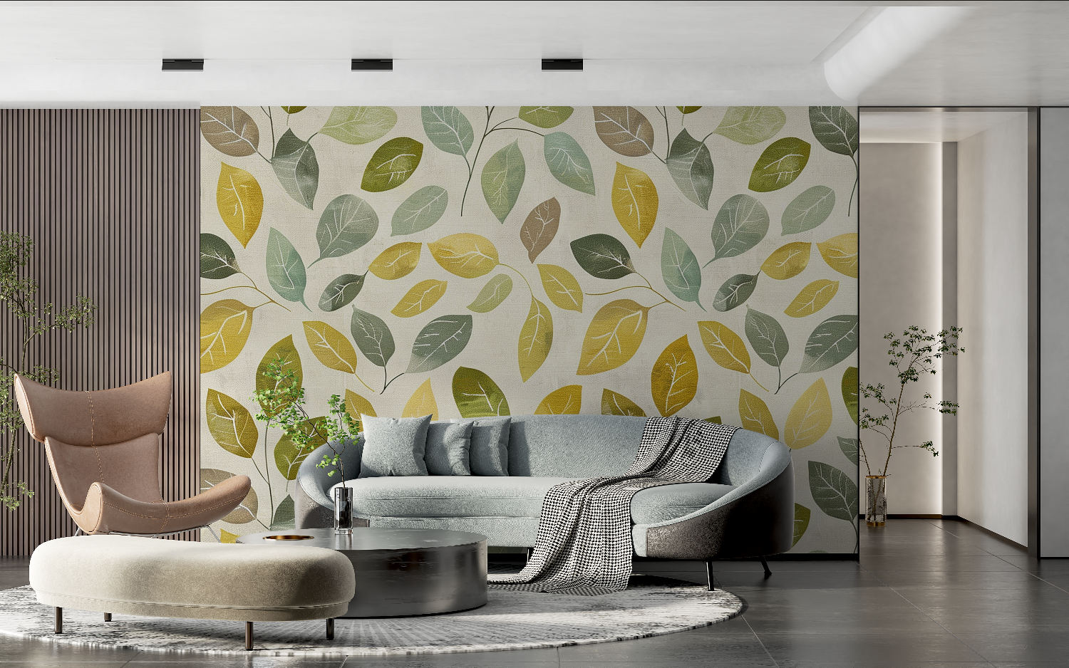 Green and Yellow Foliage Wallpaper | Murals Wallpaper