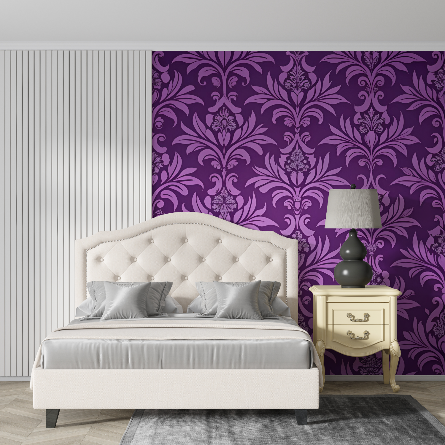 Baroque Purple Wallpaper | Murals Wallpaper