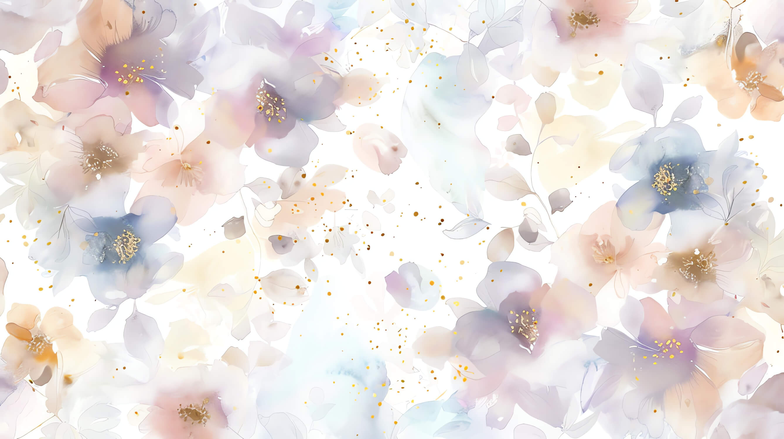 Elegant Floral Watercolor Wallpaper | Murals Wallpaper