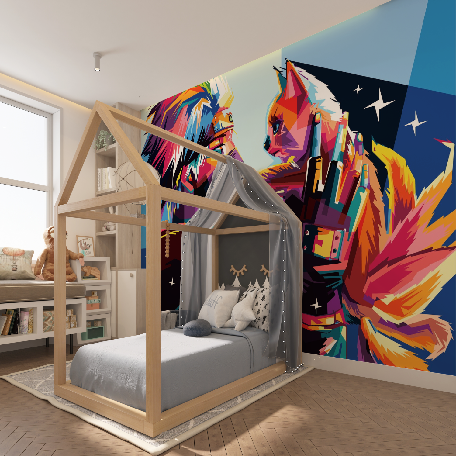 Naruto Multicolor Wallpaper | Murals Wallpaper