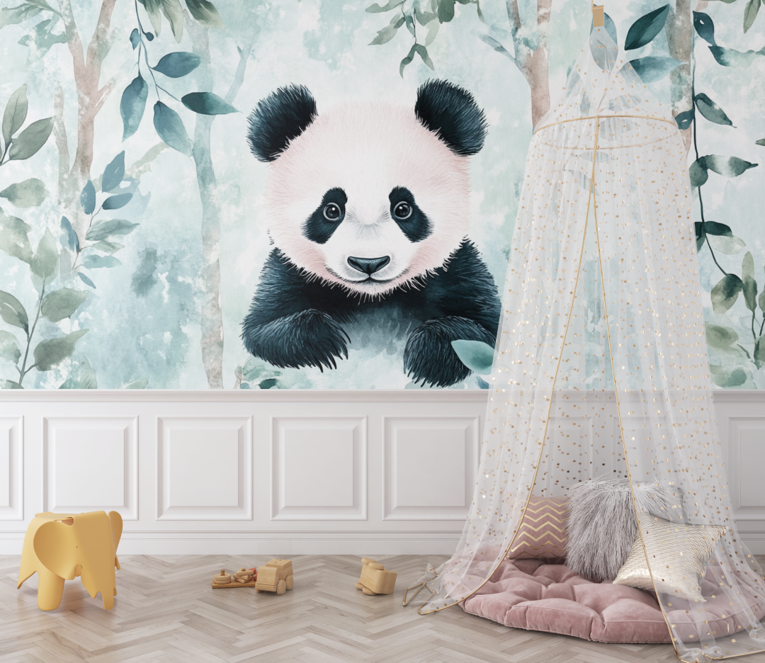 Enchanted Forest Panda Wallpaper | Murals Wallpaper