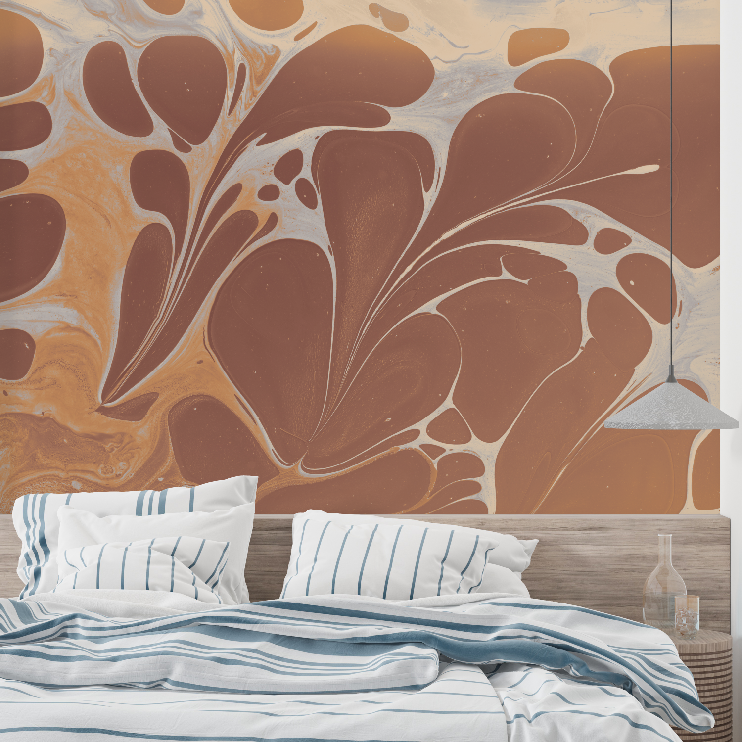 Terracotta Art Deco Wallpaper | Murals Wallpaper