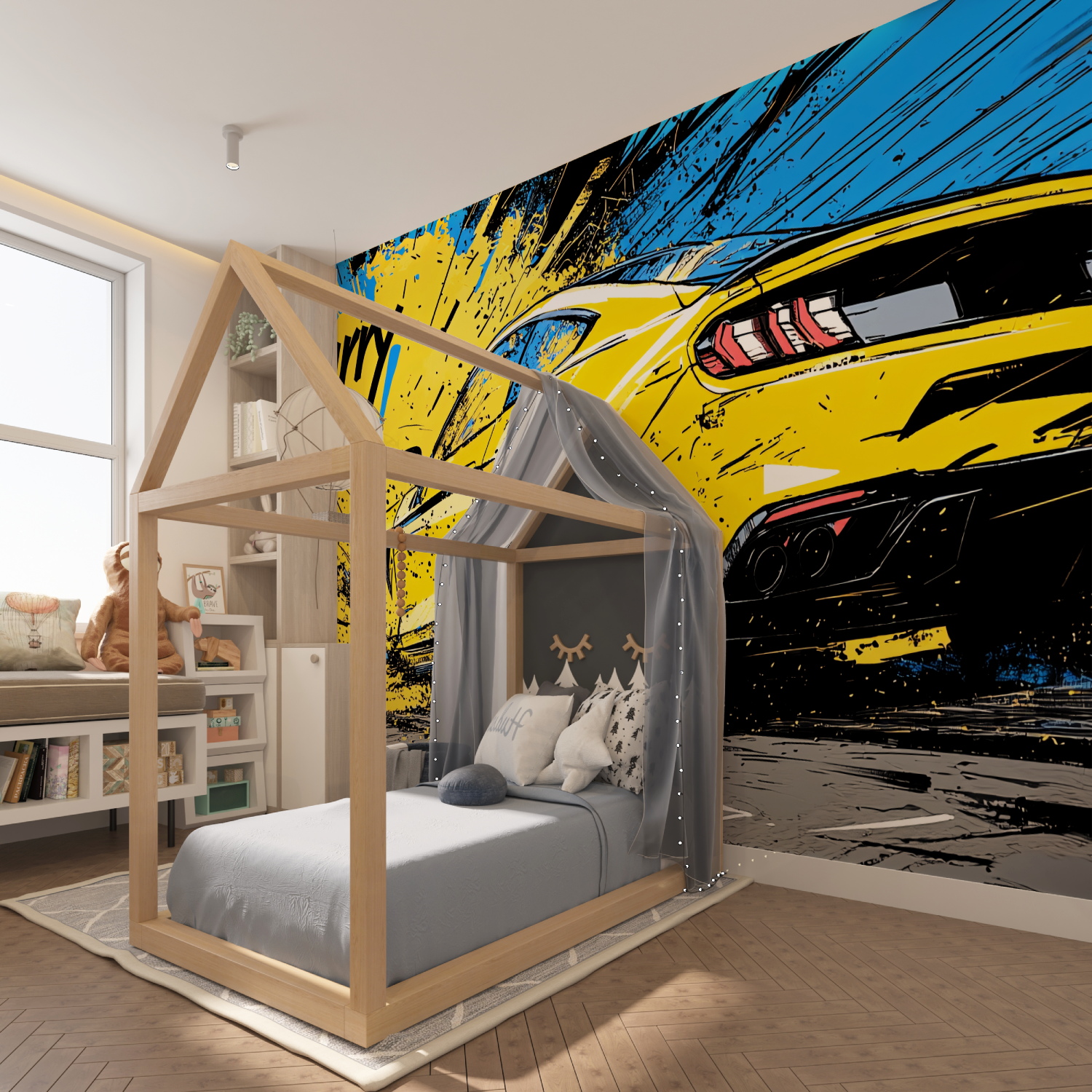 Tapeten-Graffiti-Automobil-Ados-Tapisserie-Held