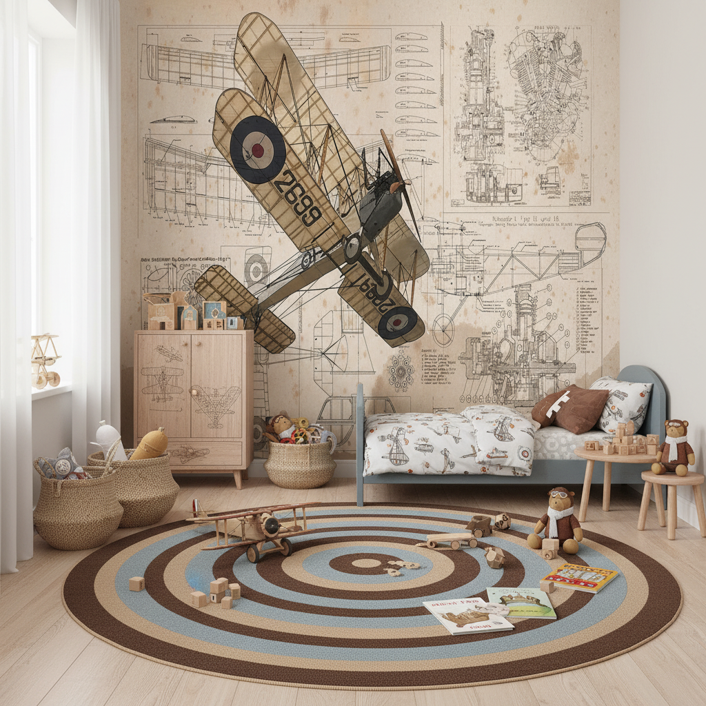Mural Airplane Panoramic Wallpaper