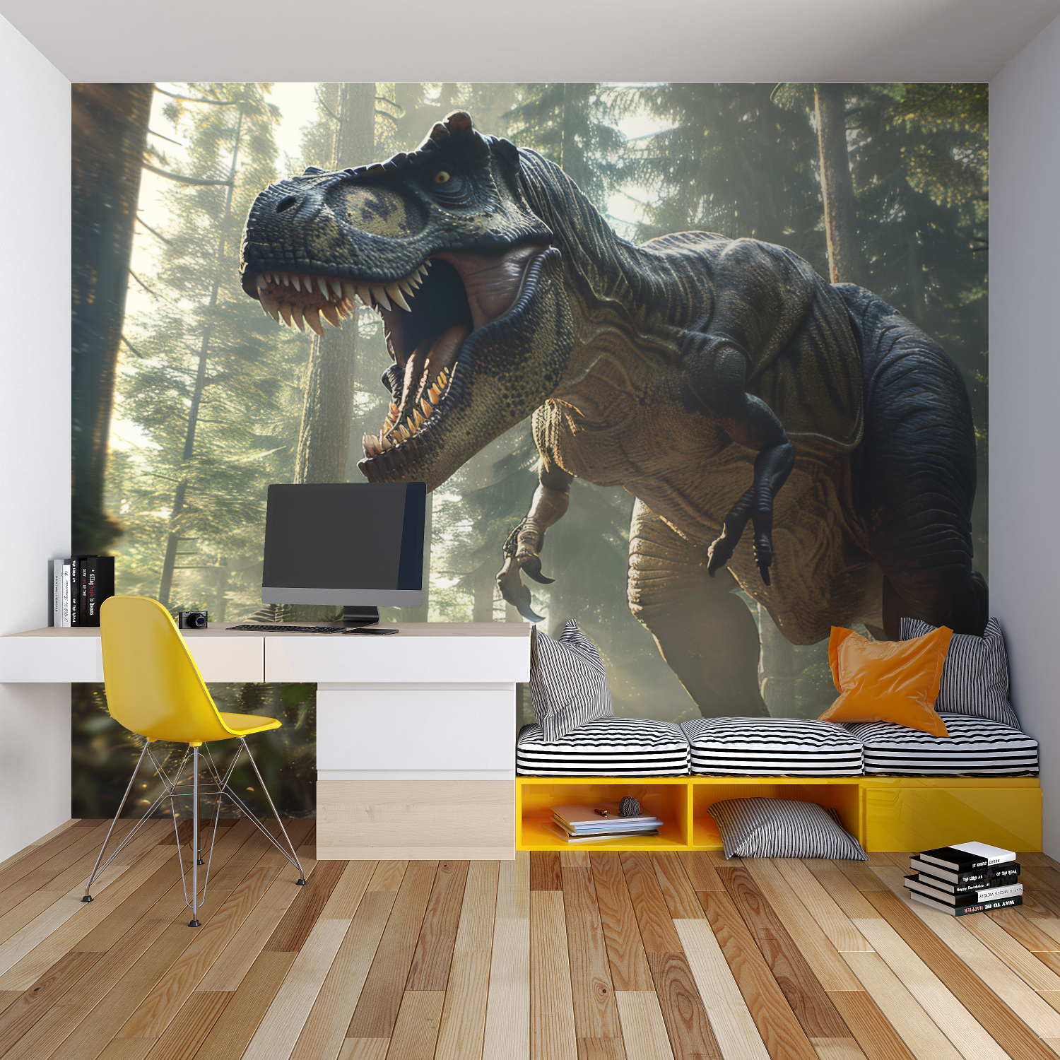 Wild T-Rex Dinosaur Wallpaper | Murals Wallpaper