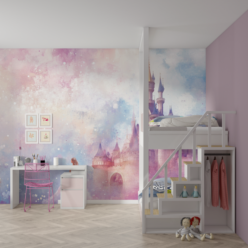 Watercolor Princess Wallpaper | Murals Wallpaper