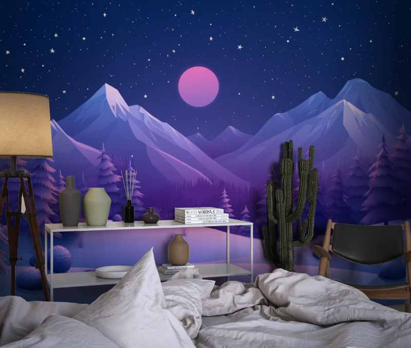 Weltraum-Gamer-Hintergrundbild mit Sonnenaufgang | Wandbilder