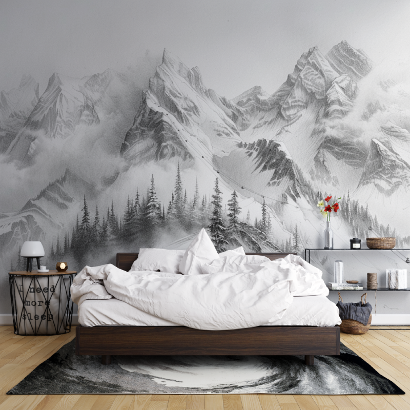 Chamonix Summit Mountain Wallpaper | Murals Wallpaper