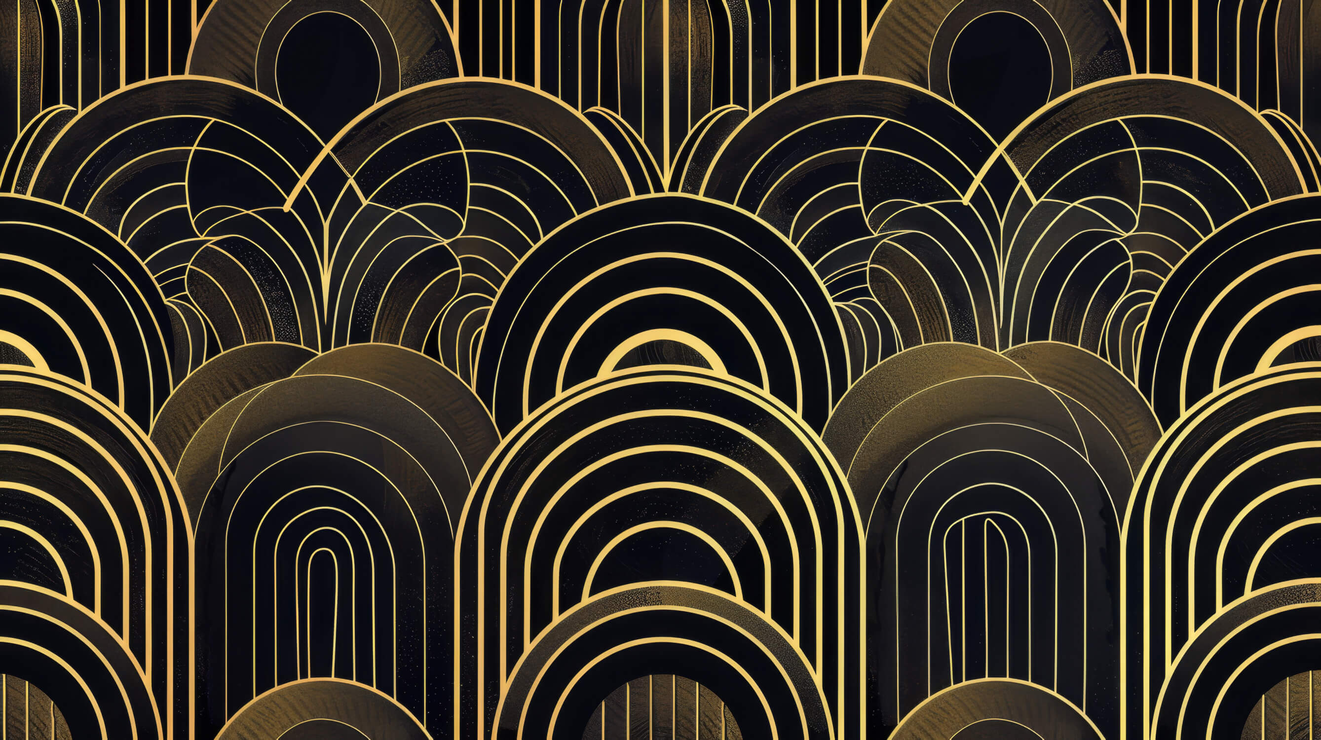 Art Deco Black and Gold Wallpaper | Murals Wallpaper