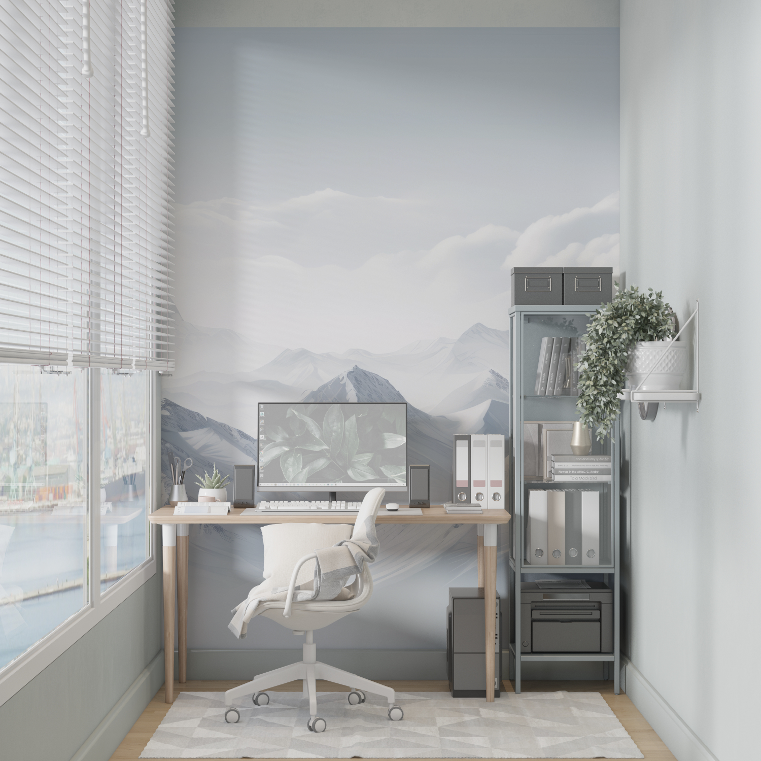 Watercolor Alps Wallpaper | Murals Wallpaper