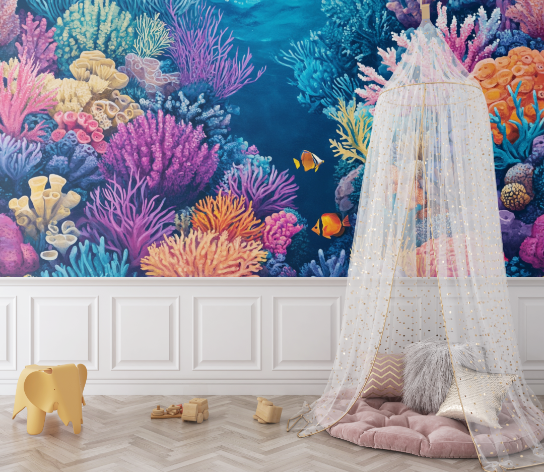 Coral Reef and Colorful Fish Wallpaper | Murals Wallpaper