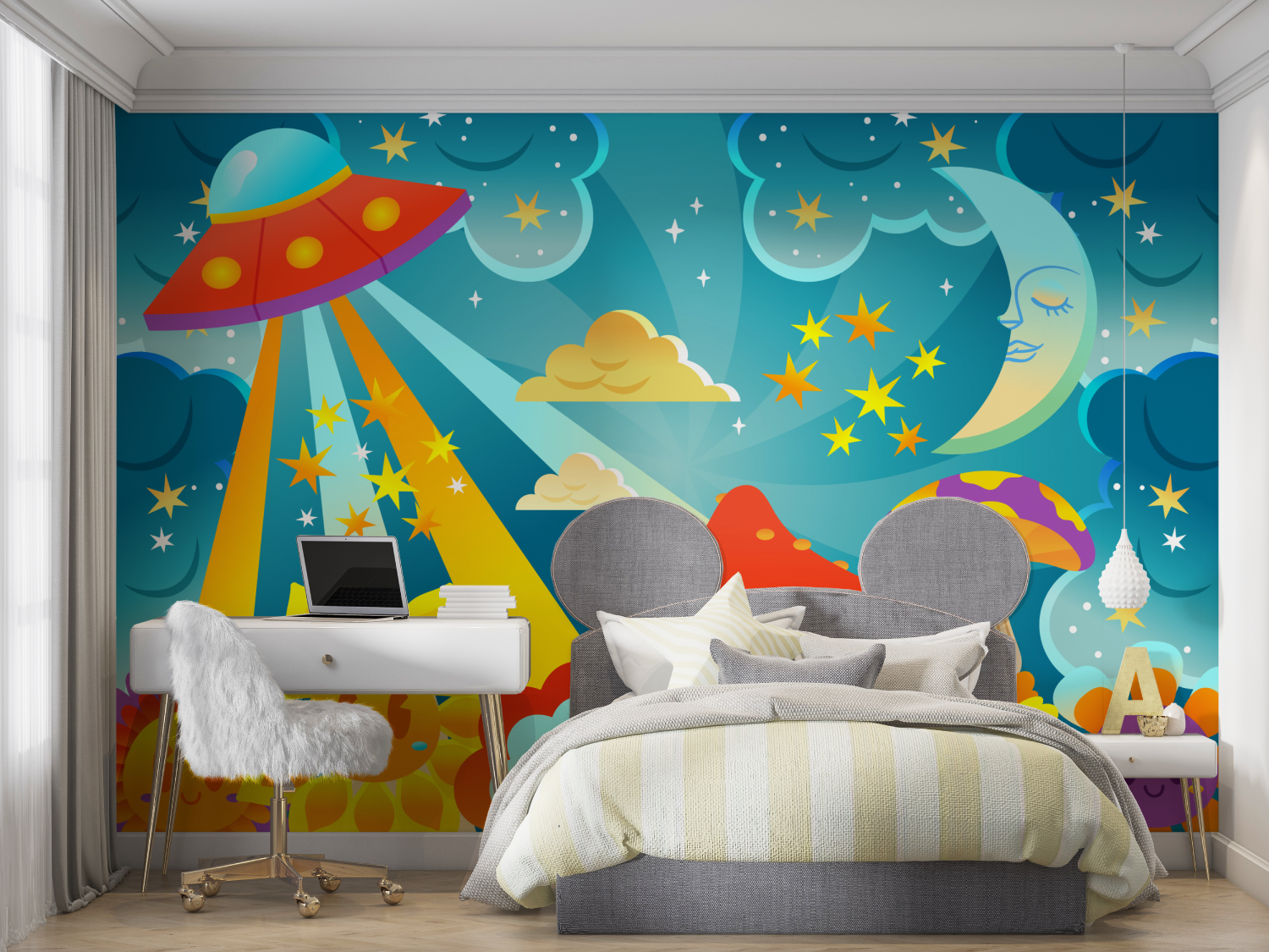 Multicolored Space Wallpaper | Murals Wallpaper
