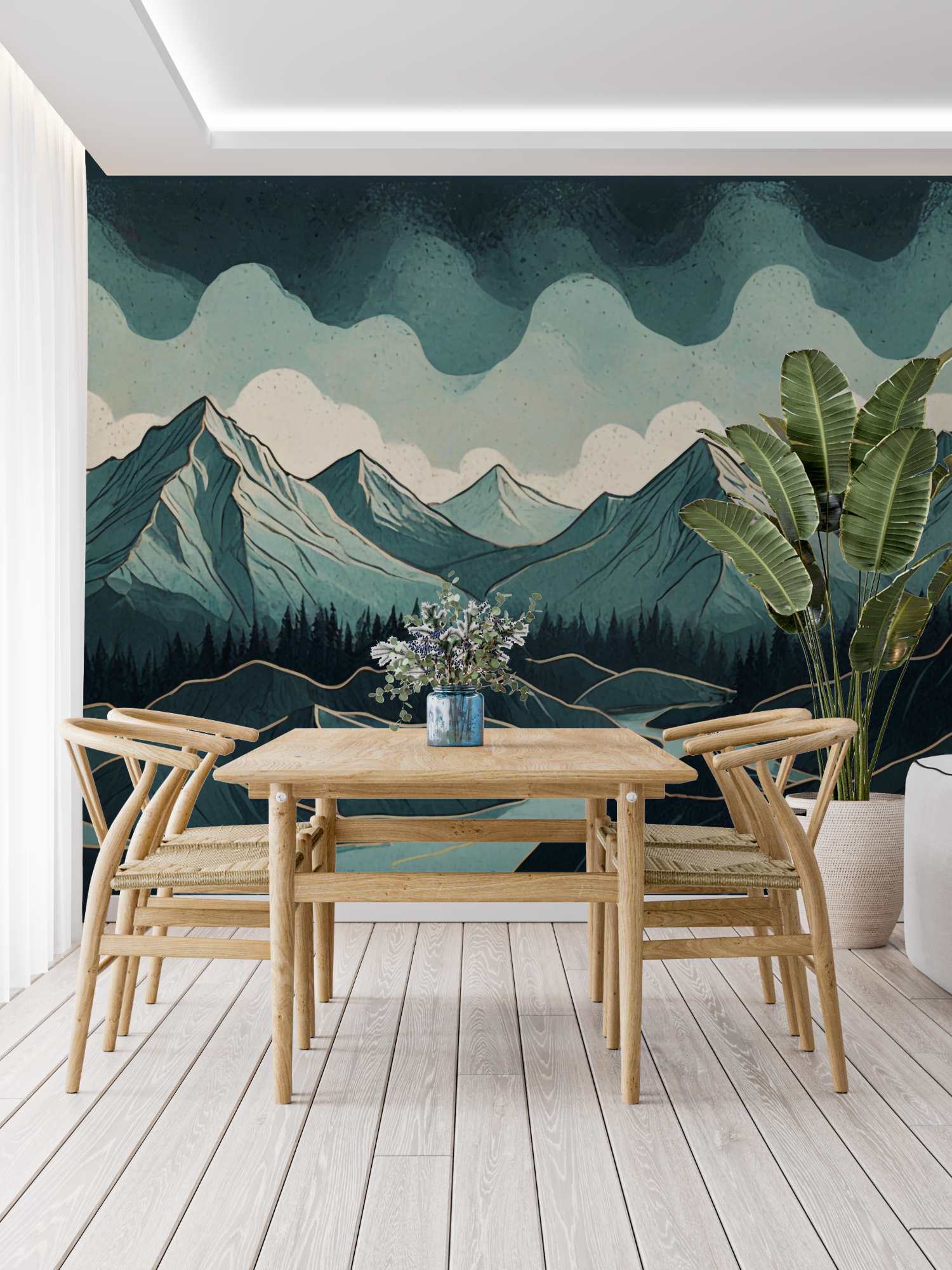 Mountain Design Wallpaper Mural | Murals Wallpaper