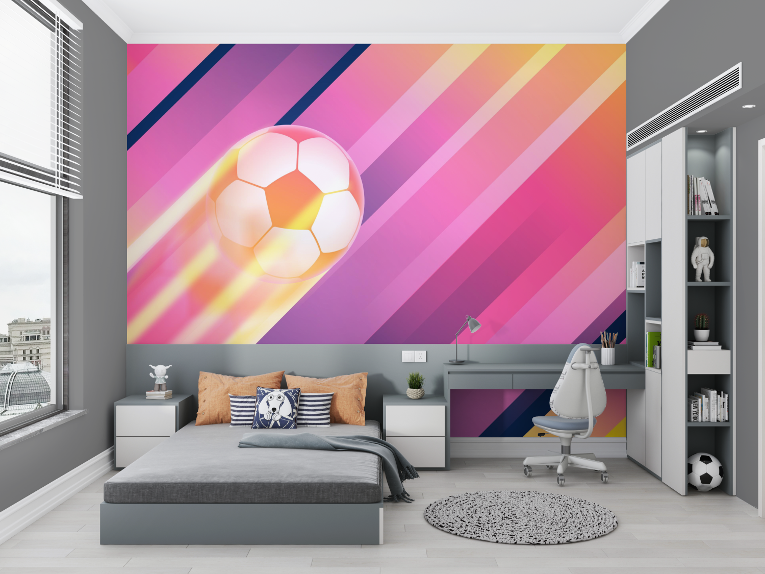 Mädchenfußball-Hintergrundbild | Wandbild-Hintergrundbild