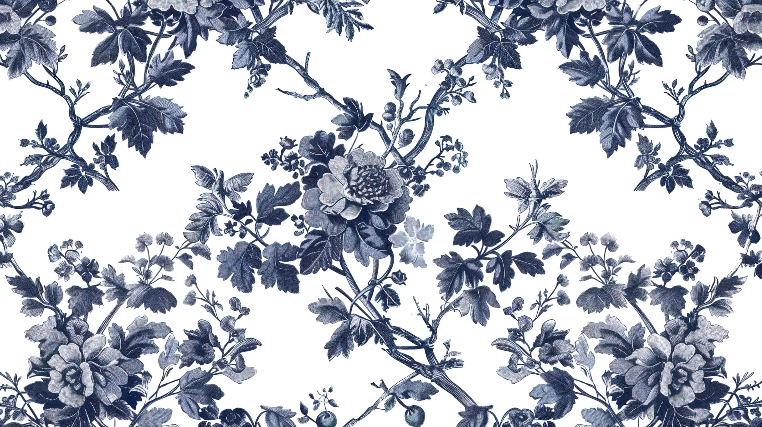Black Floral Toile Wallpaper | Murals Wallpaper