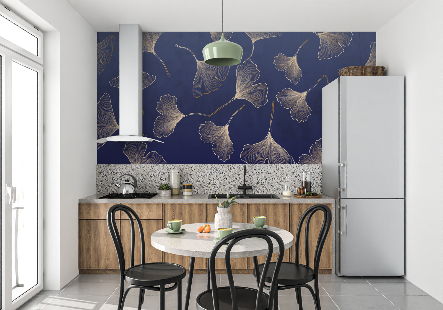 Blue Ginkgo Wallpaper | Murals Wallpaper