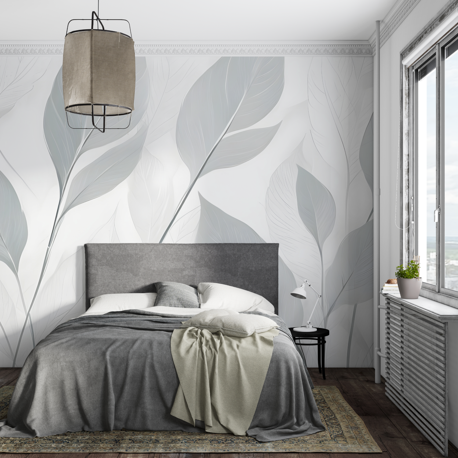 Gray Wallpaper for Bedroom | Murals Wallpaper