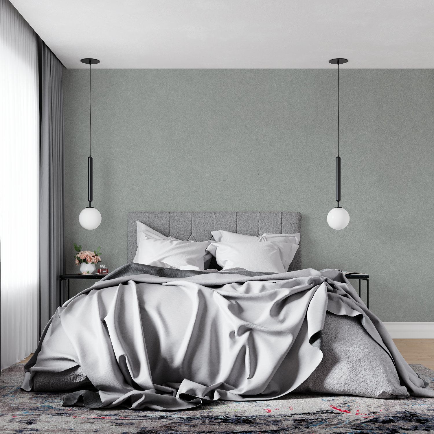 Gray Green Wallpaper | Murals Wallpaper