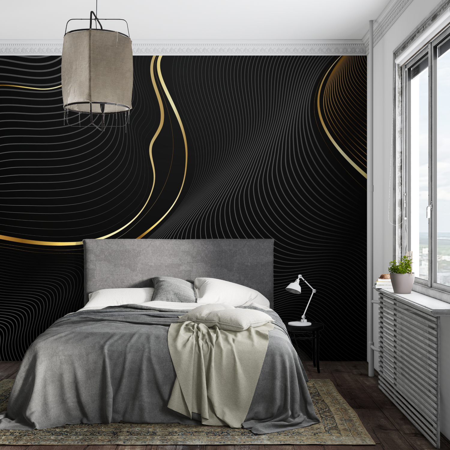 Black Bedroom Wallpaper | Murals Wallpaper
