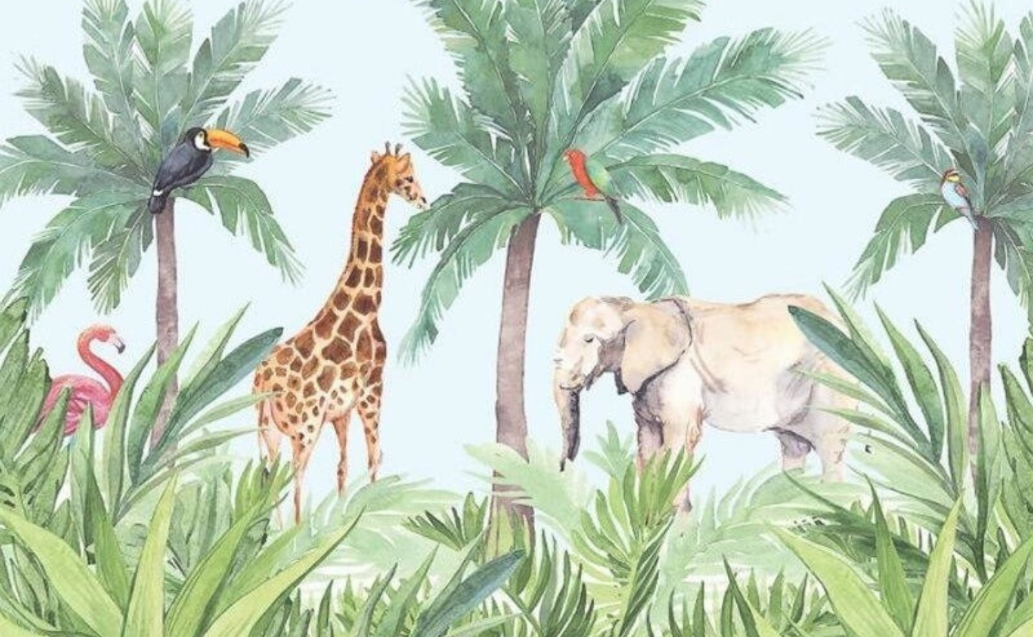 Mural Jungle Wallpaper for Baby's Room