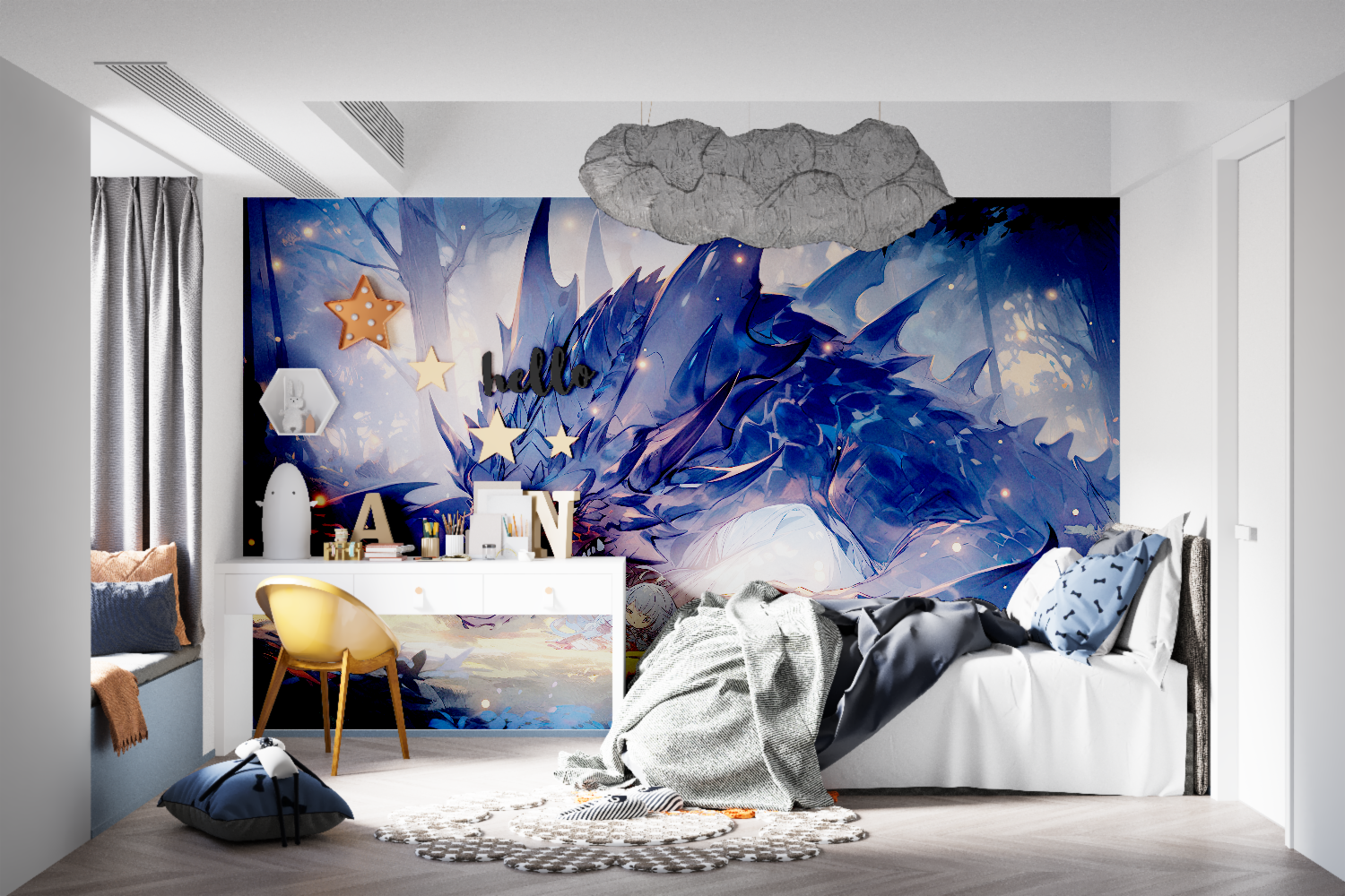 Dinosaur Dragon Anime Wallpaper | Murals Wallpaper