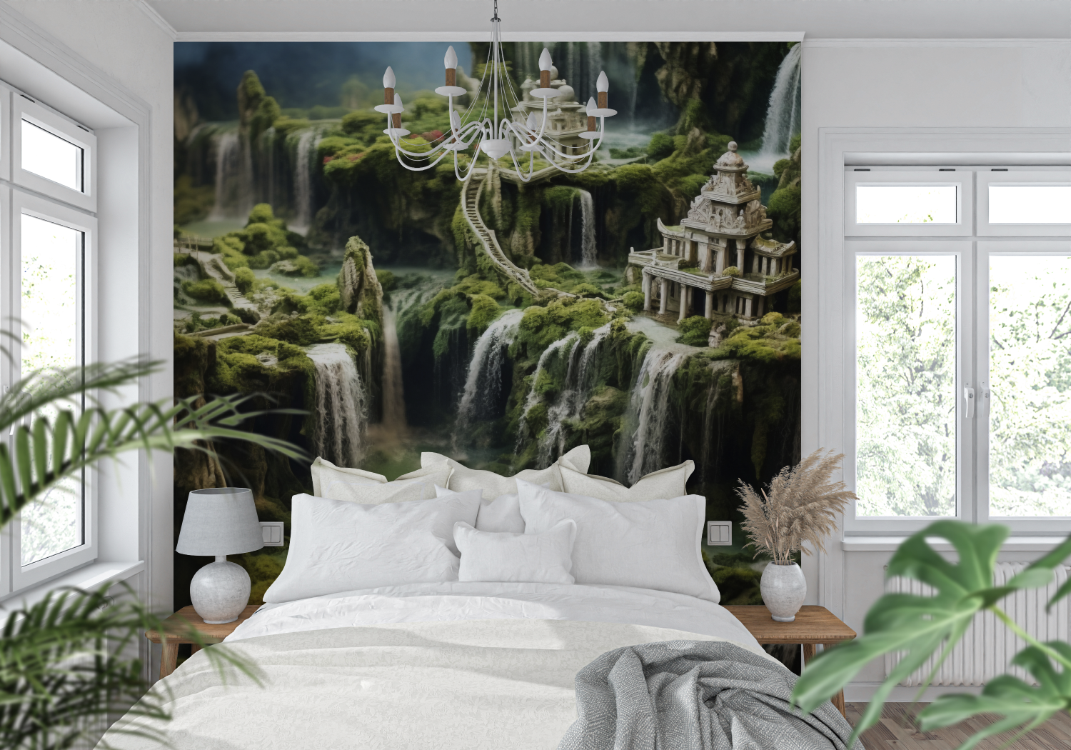 Japanischer Wasserfall Tapete | Wandbilder Tapete