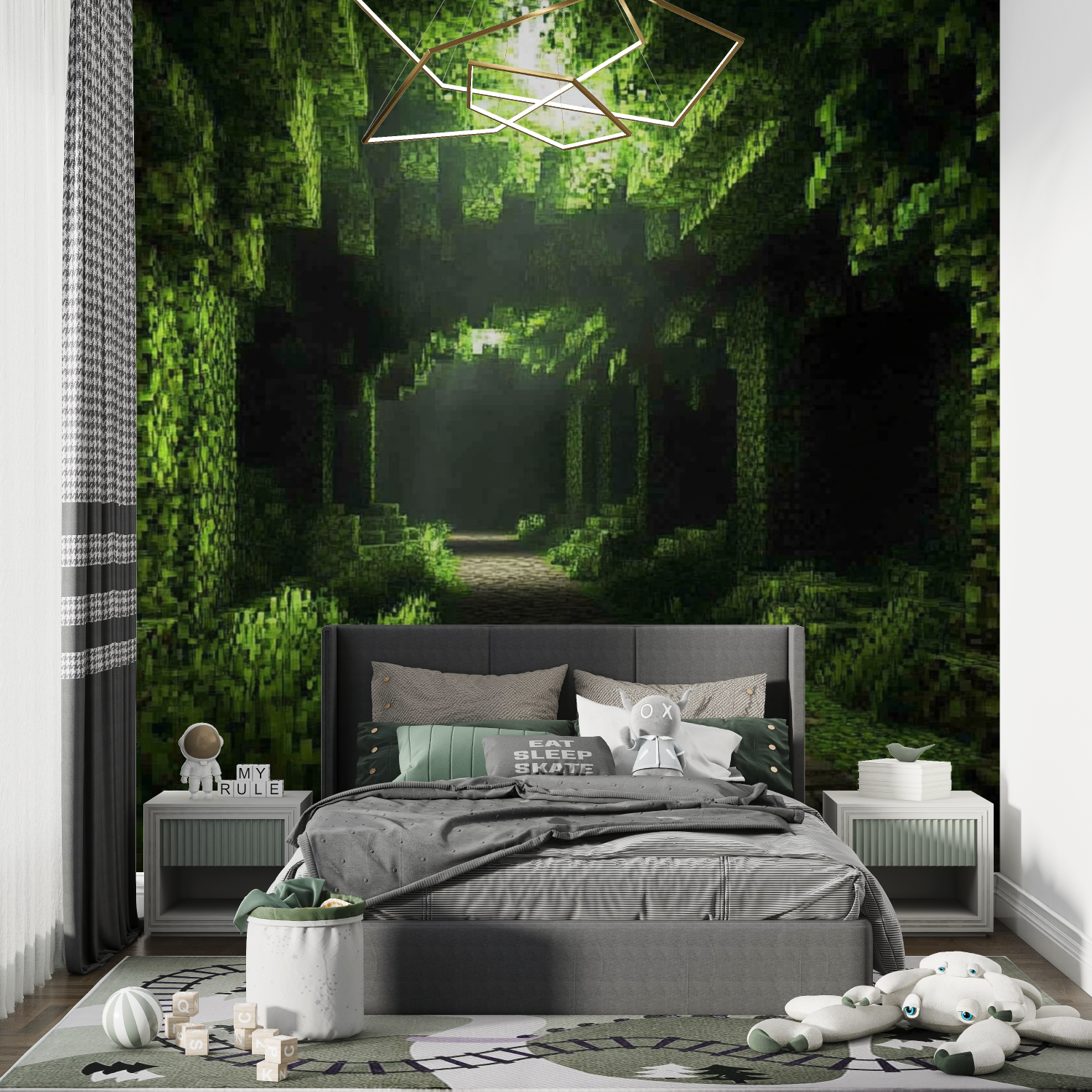 Wallpaper The Mysterious Valley of Blocks | Murals Wallpaper