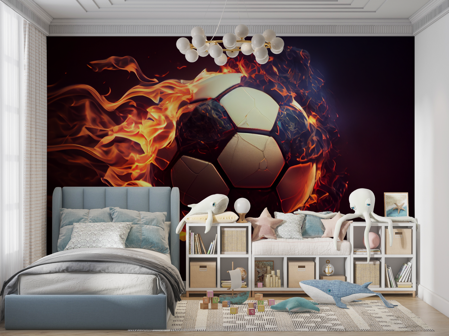 XXL Fire Soccer Wallpaper | Murals Wallpaper