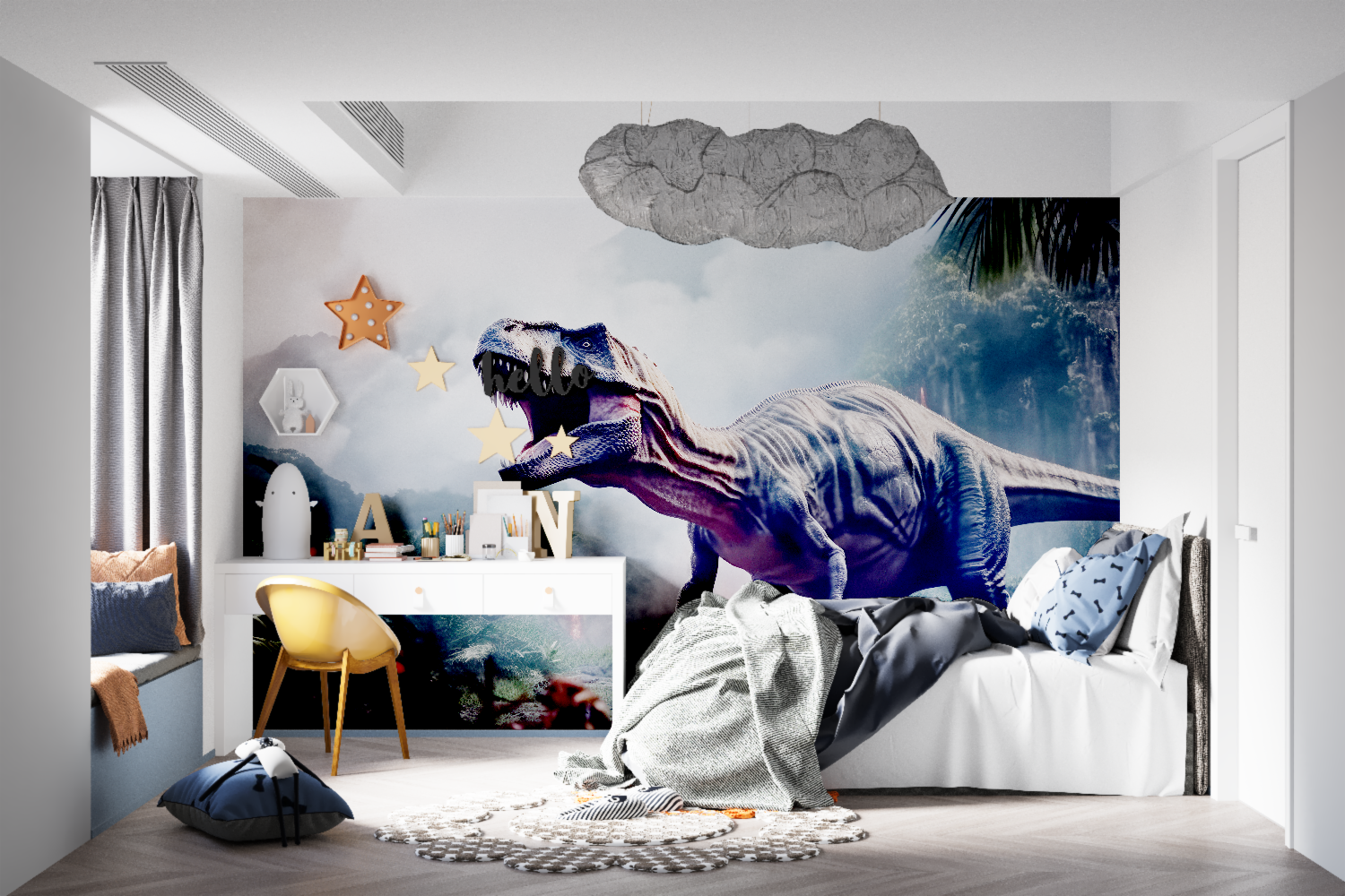 Angry Dinosaur Wallpaper | Murals Wallpaper