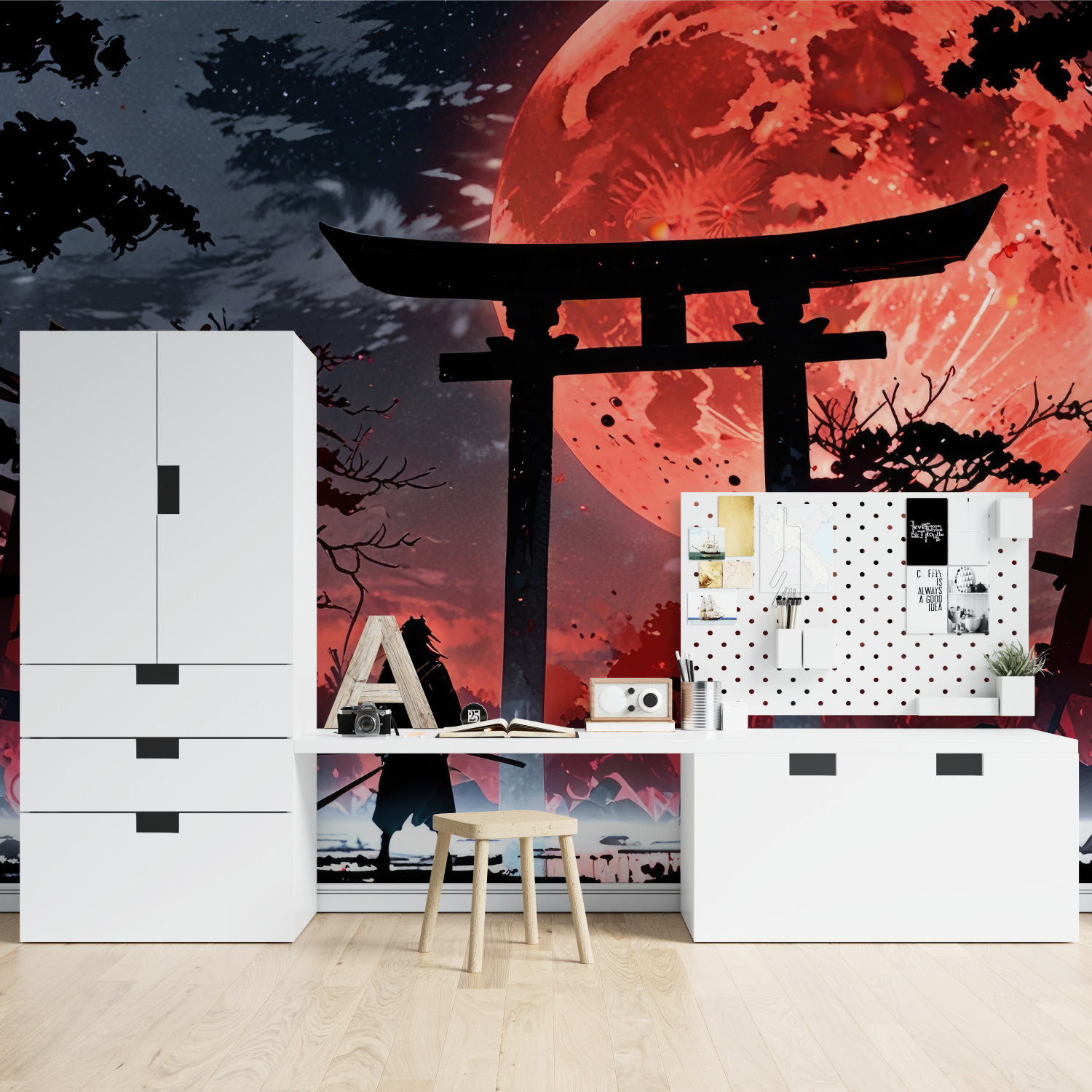 Red Moon Anime Wallpaper | Murals Wallpaper