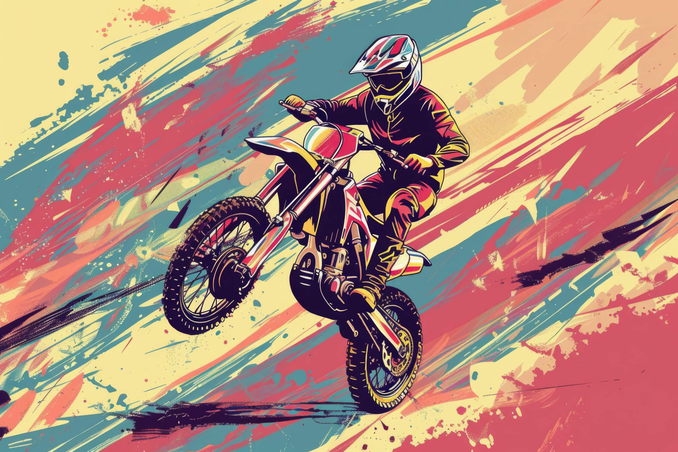 Motocross Graffiti Wallpaper | Murals Wallpaper