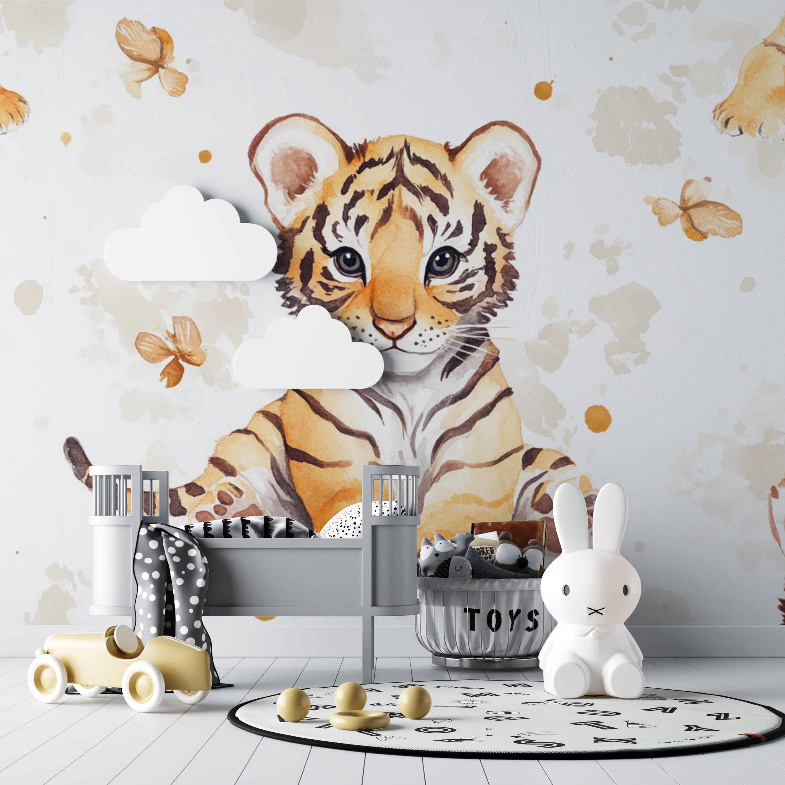 Cute Tiger Wallpaper | Murals Wallpaper