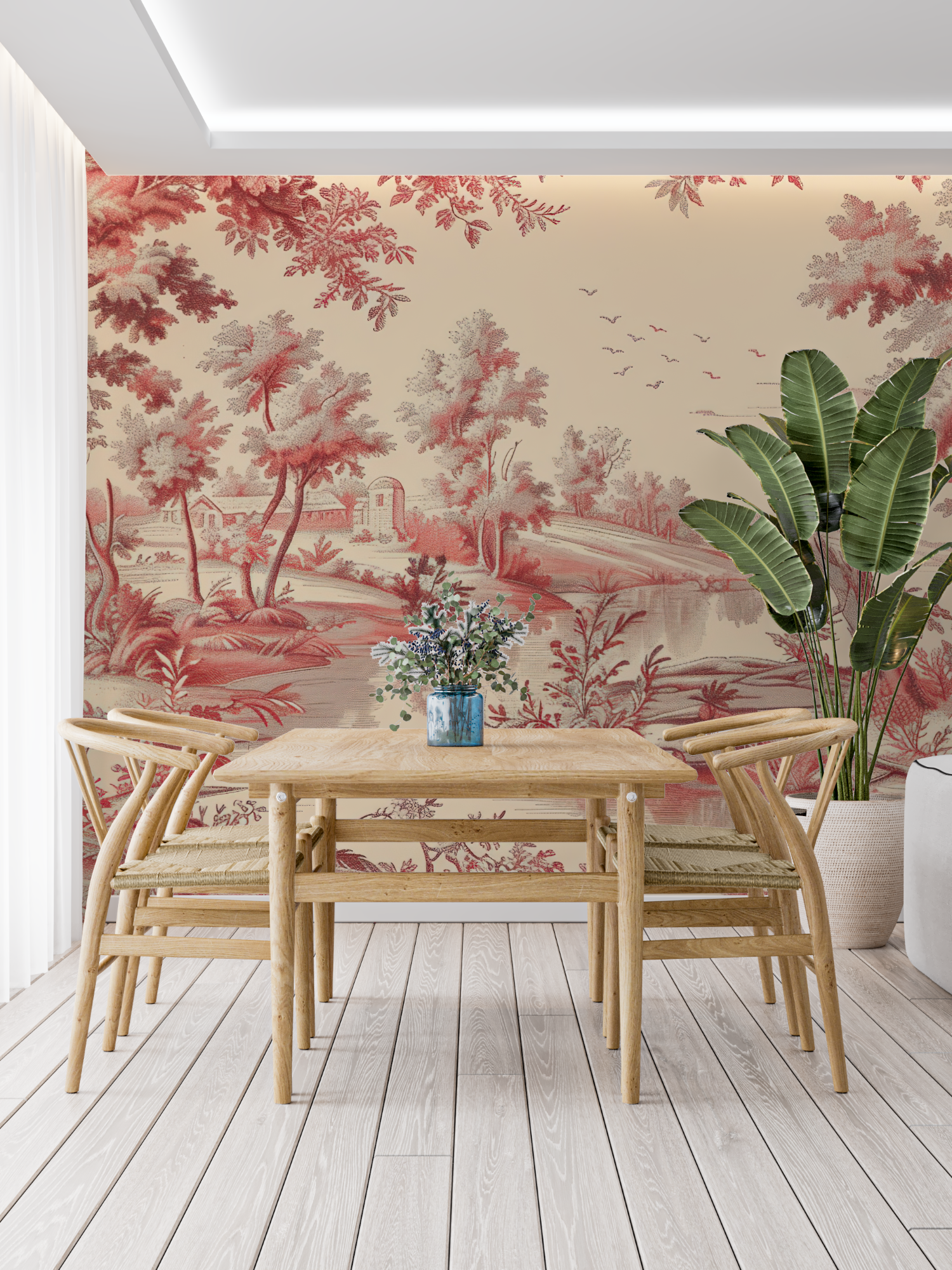 Artistic Toile de Jouy Wallpaper | Murals Wallpaper