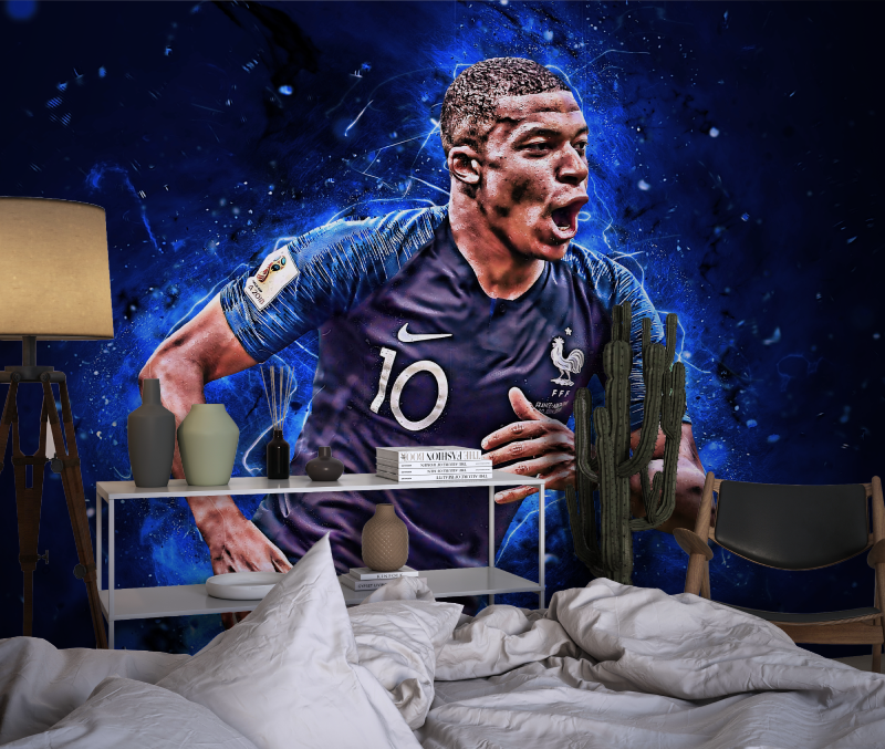 Boys' Room Wallpaper 10-Year-Old Soccer Mbappé | Murals Wallpaper