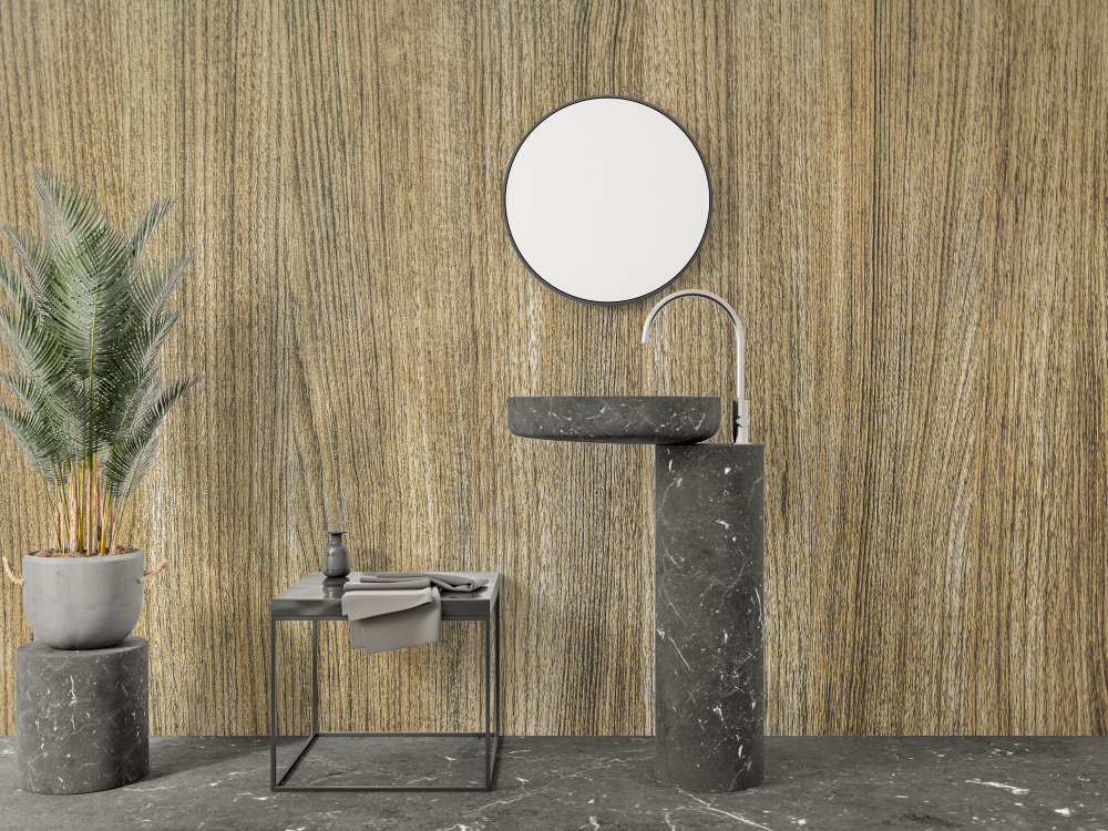 Wood-Look Wallpaper for Bathroom | Murals Wallpaper