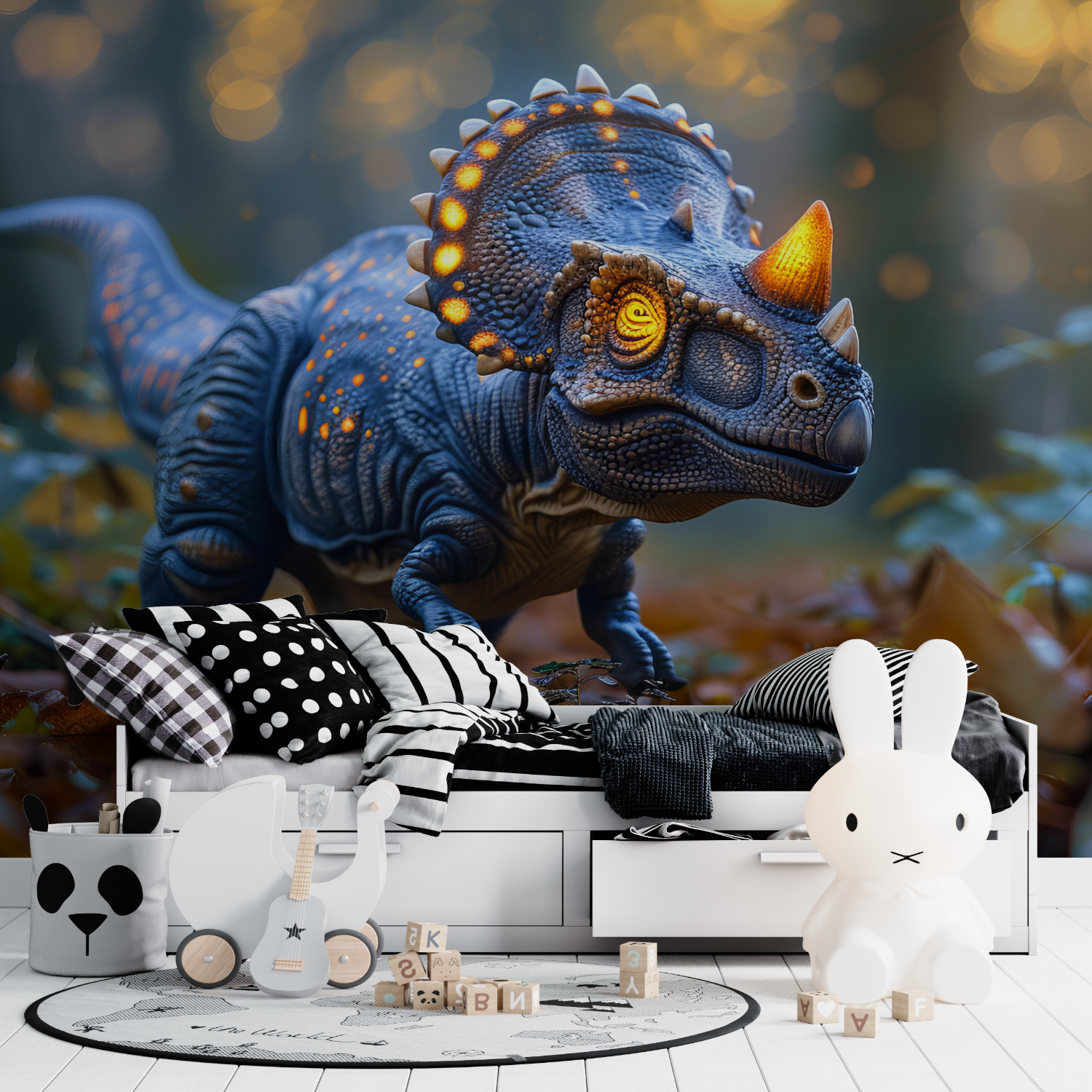 Neon Dinosaur Wallpaper | Murals Wallpaper