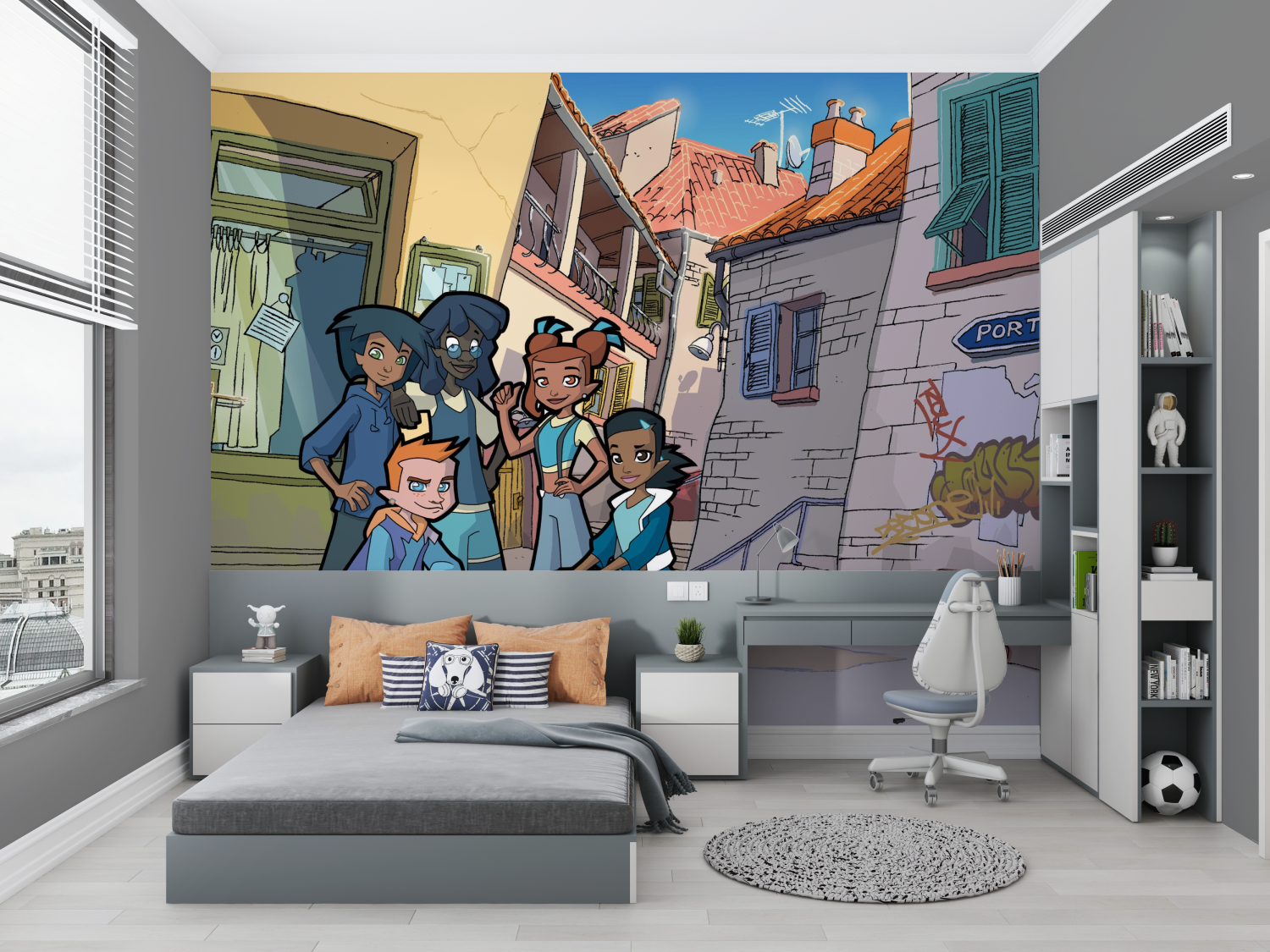 Street Soccer Wallpaper.jpeg | Murals Wallpaper