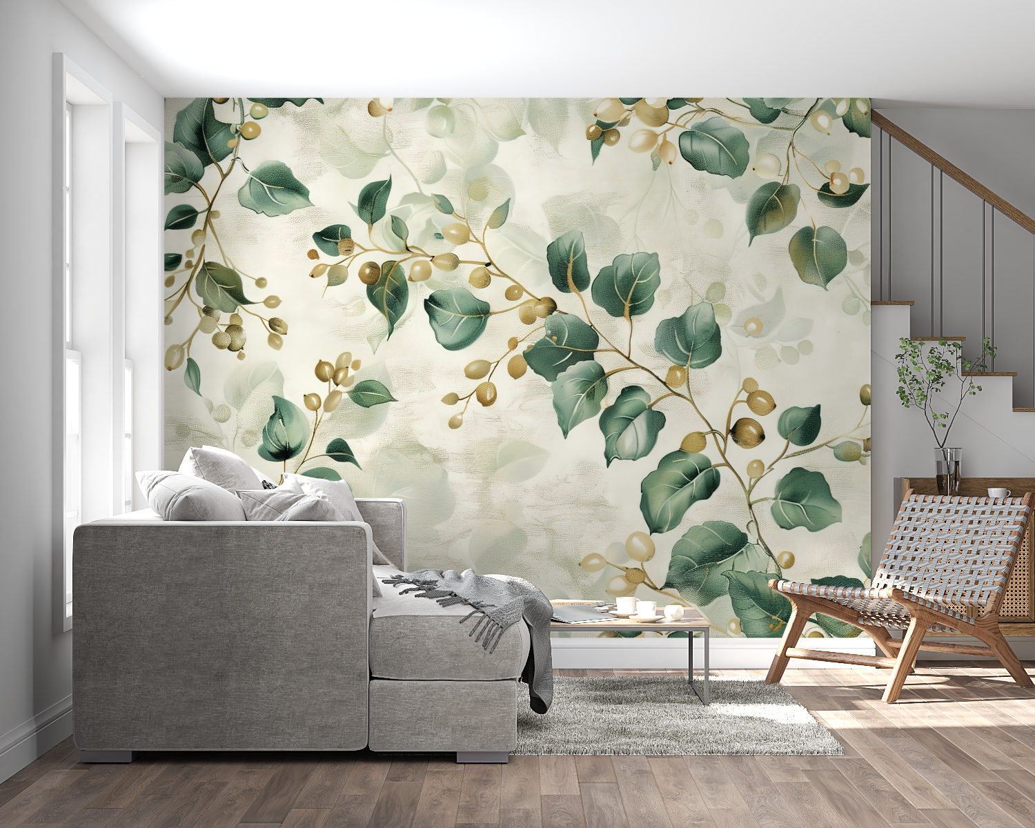 Green Floral Wallpaper | Murals Wallpaper