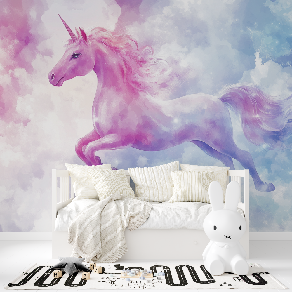 Magical Flying Unicorn Wallpaper for Bedroom Decor | Murals Wallpaper