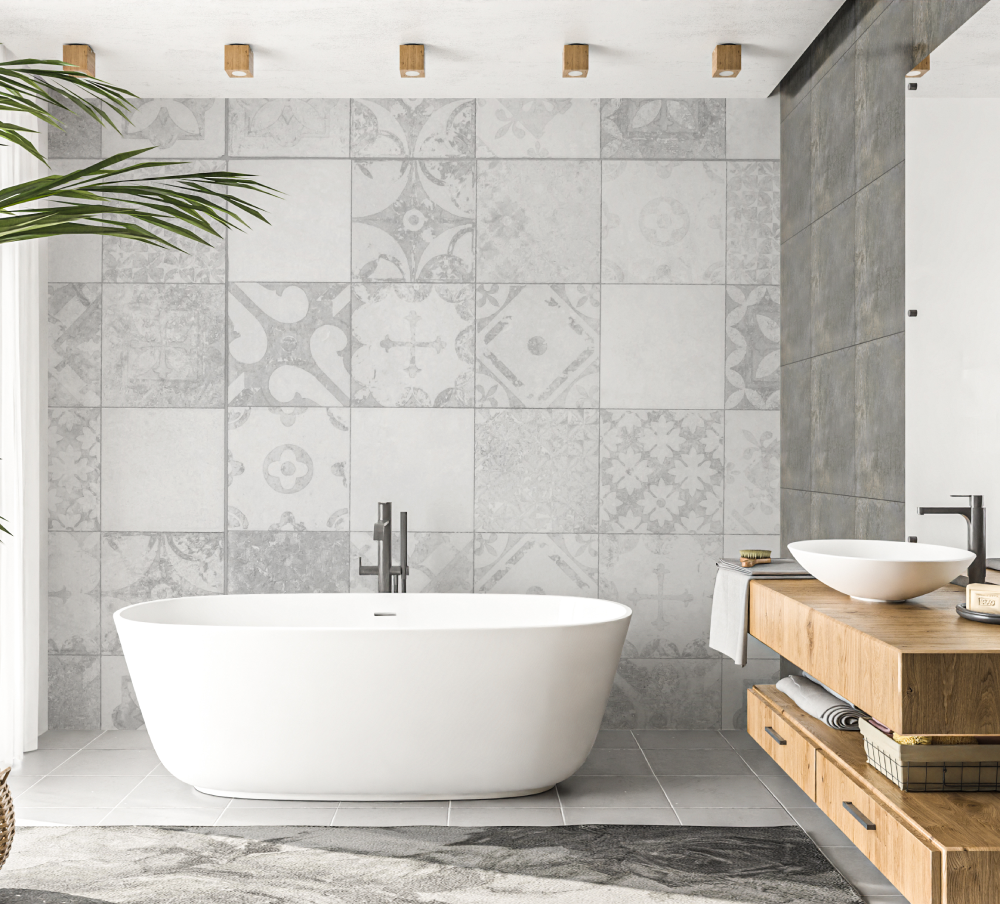 Bathroom Tile Effect Wallpaper | Murals Wallpaper